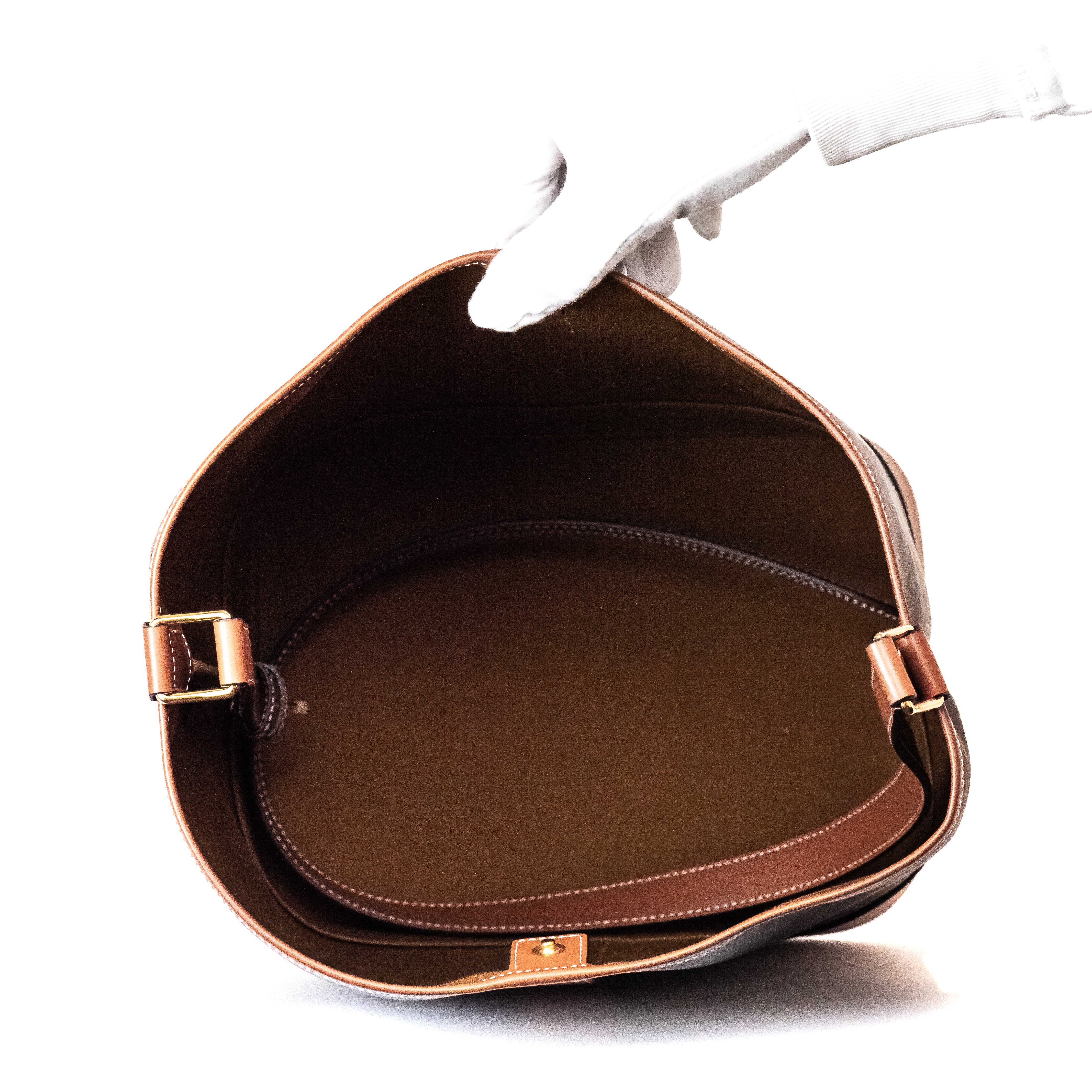 Celine Bucket Medium Brown Triomphe