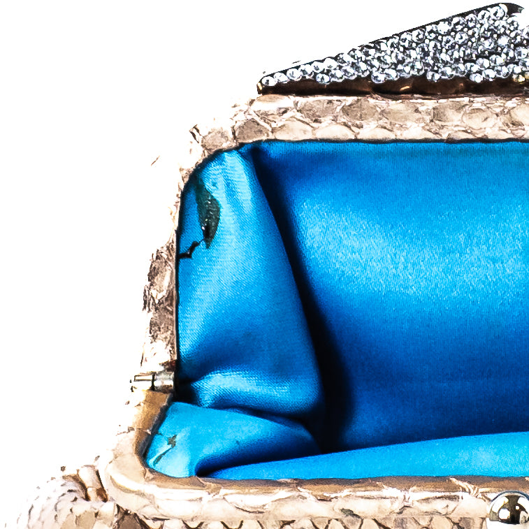 Fendi Snakeskin Clutch Gold