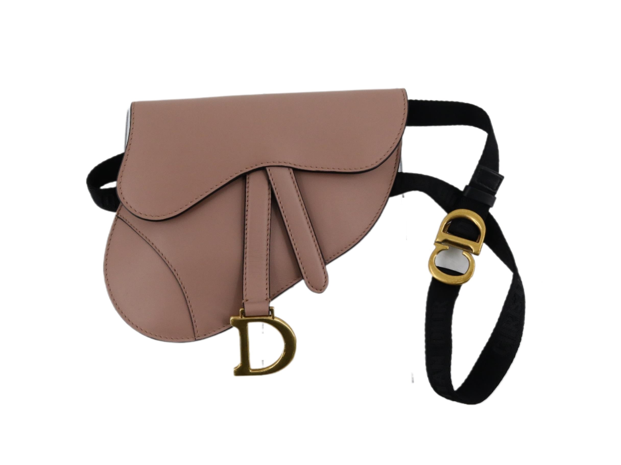 Christian Dior Saddle Bag Pouch Crossbody Taupe 2519