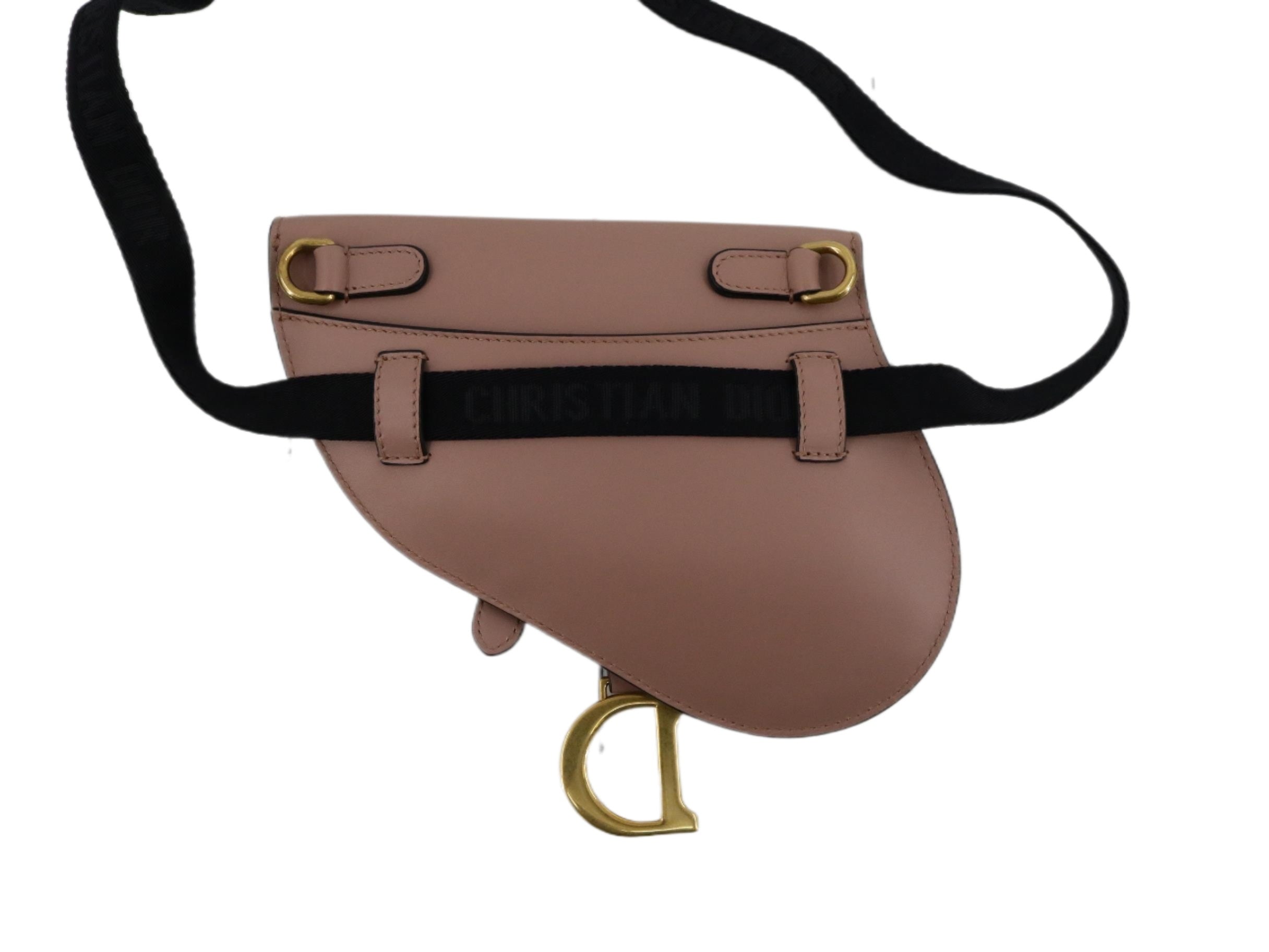 Christian Dior Saddle Bag Pouch Crossbody Taupe 2519