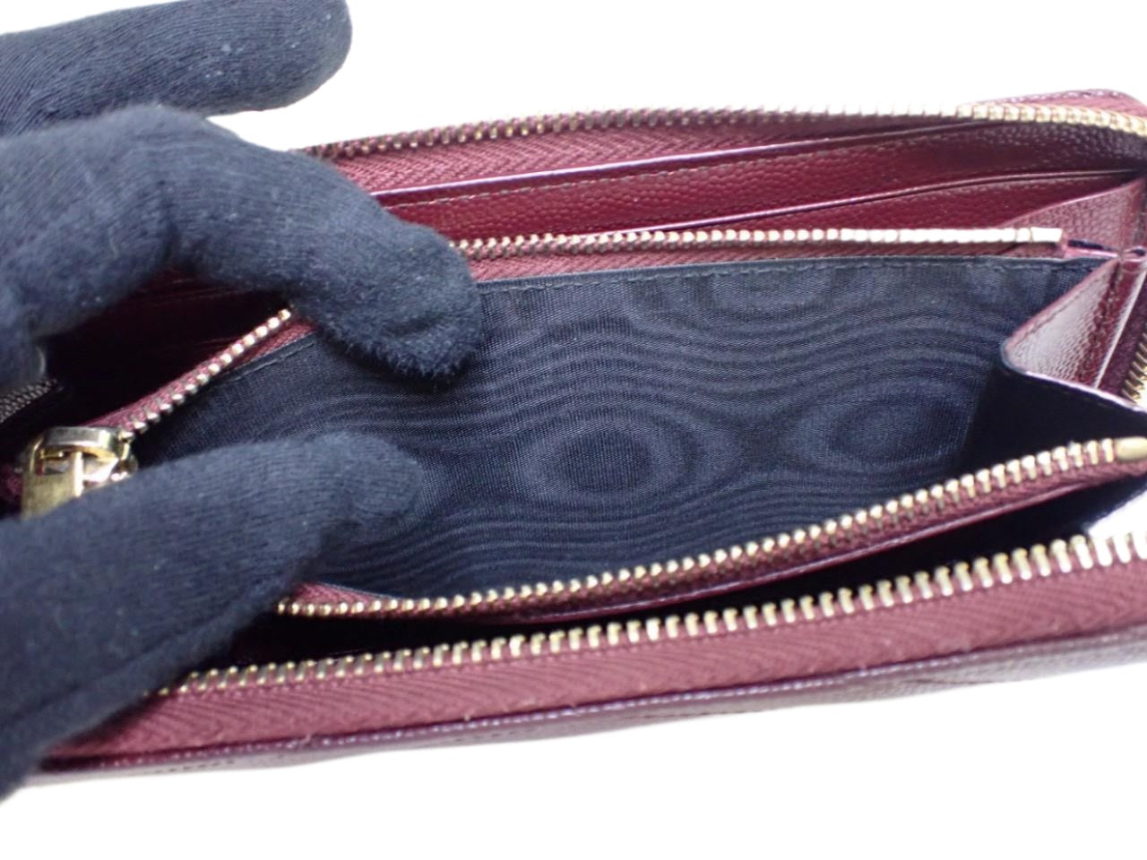 Saint Laurent Cassandra Zippy Wallet Burgundy 2544