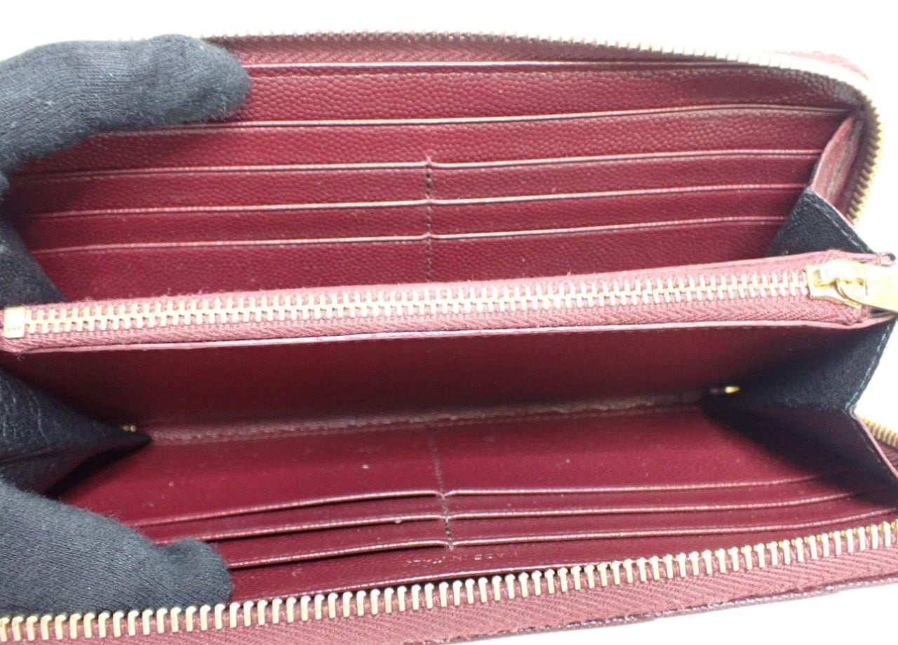 Saint Laurent Cassandra Zippy Wallet Burgundy 2544