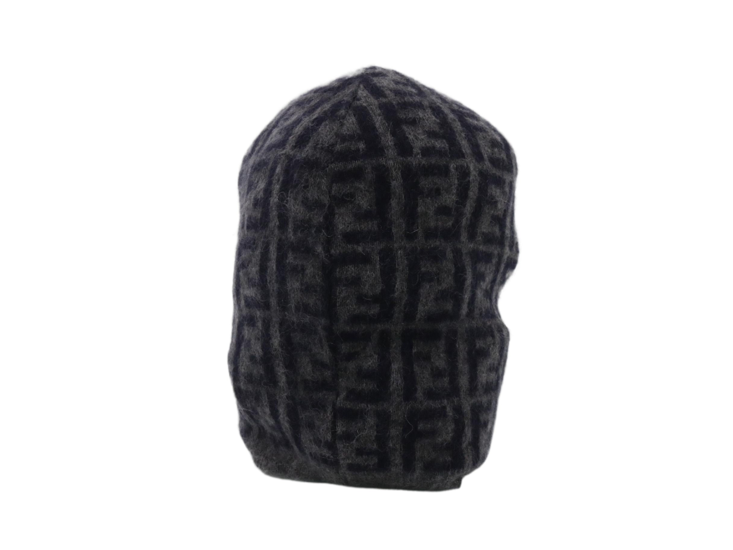 Fendi Fur Beanie Hat Grey 2646