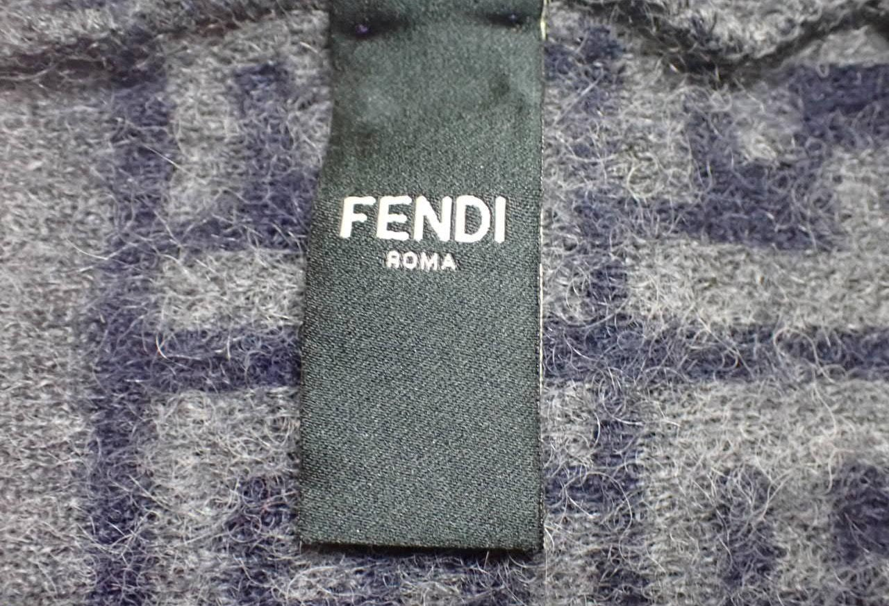 Fendi Fur Beanie Hat Grey 2646