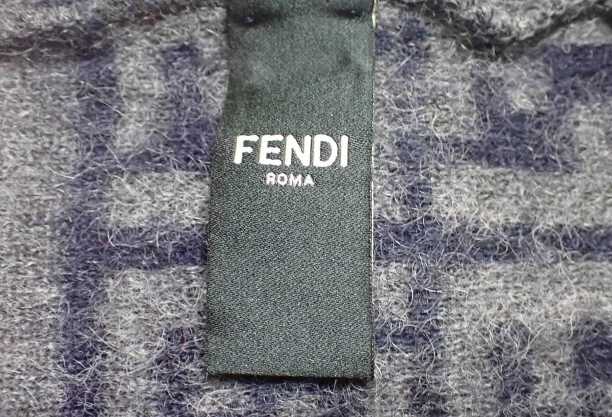 Fendi Fur Beanie Hat Grey 2646