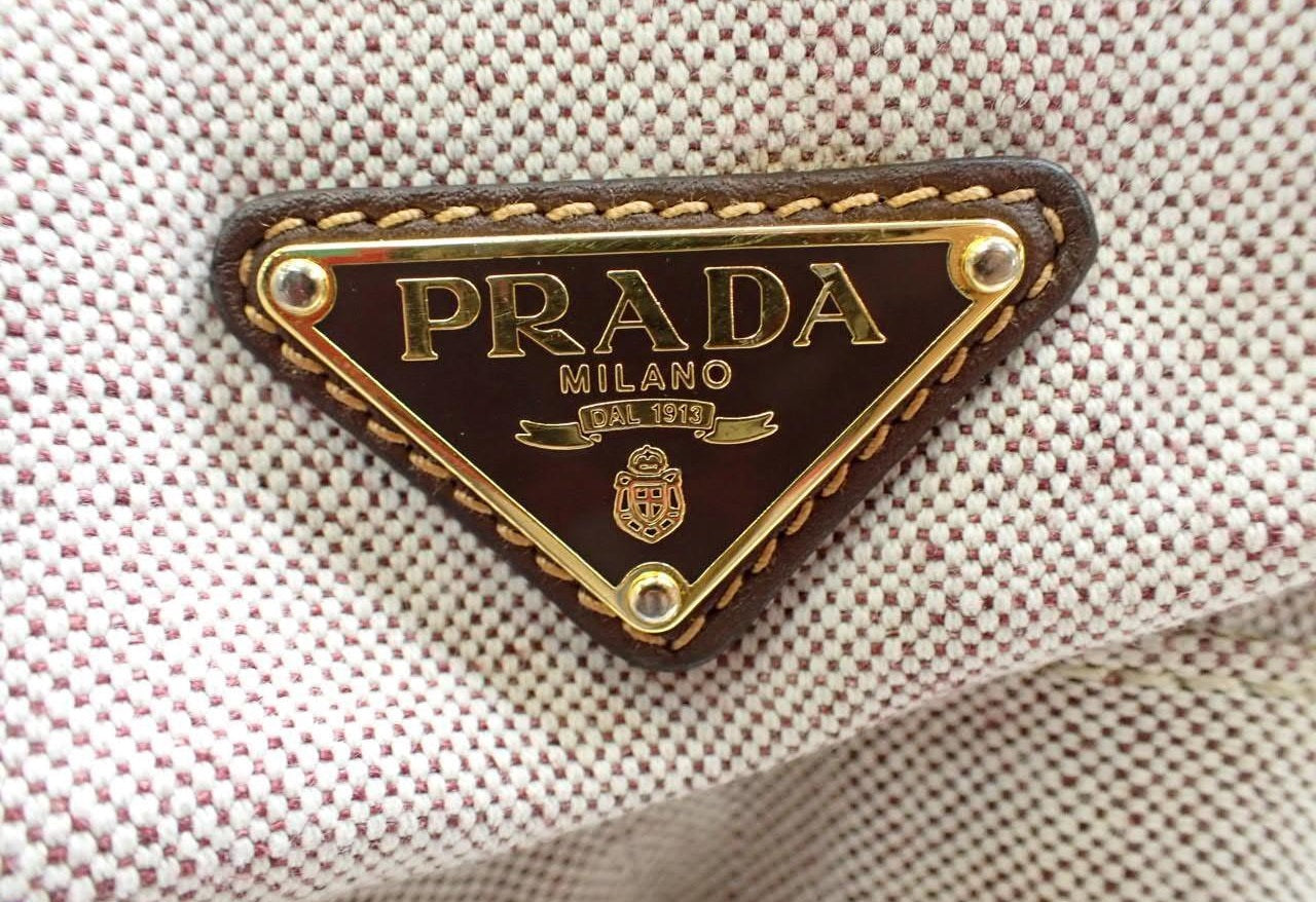 Prada Logo Shopper Tote Grey 2651