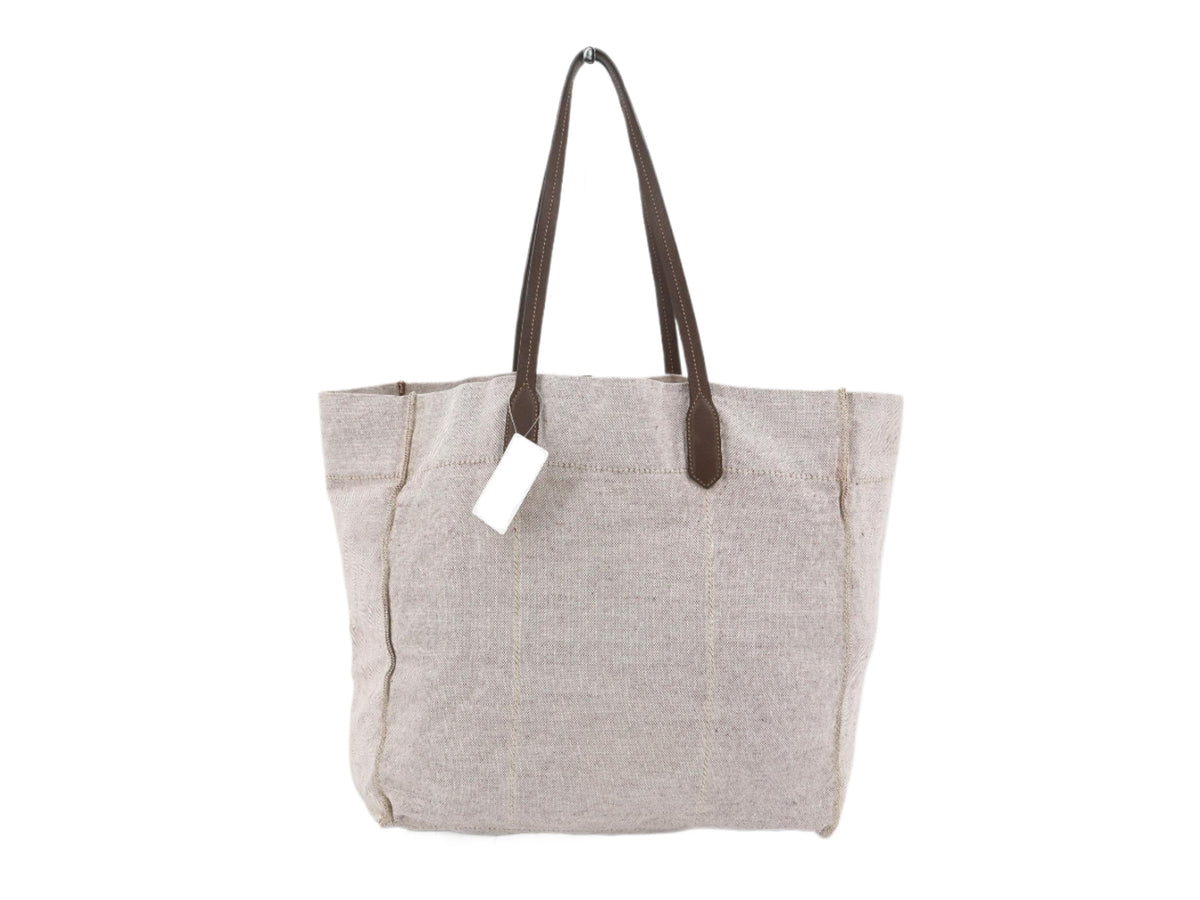 Prada Logo Shopper Tote Grey 2651