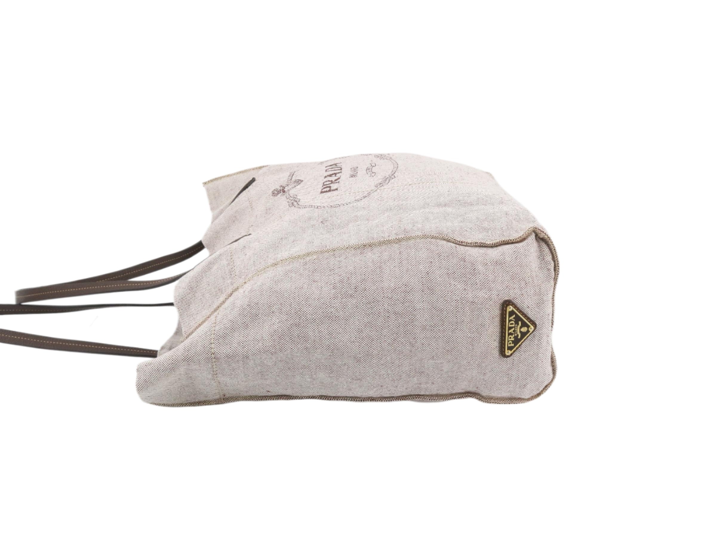 Prada Logo Shopper Tote Grey 2651