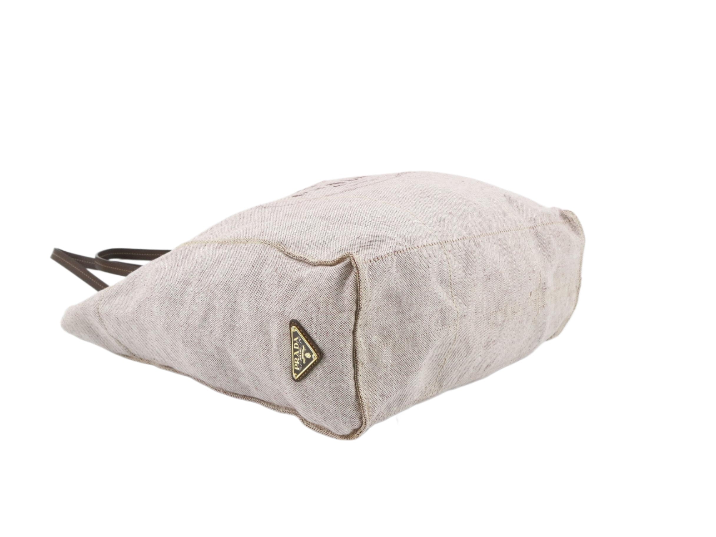 Prada Logo Shopper Tote Grey 2651
