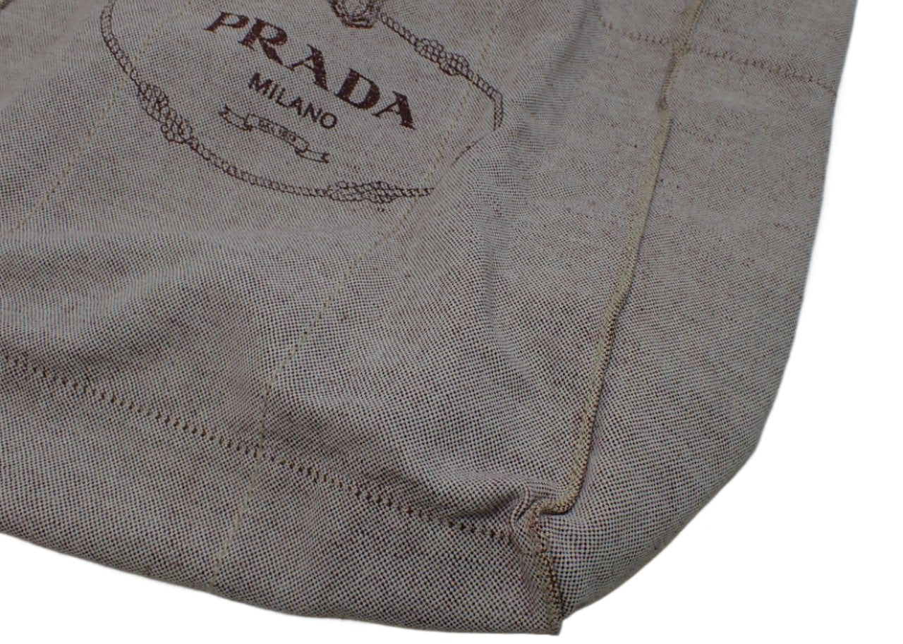 Prada Logo Shopper Tote Grey 2651