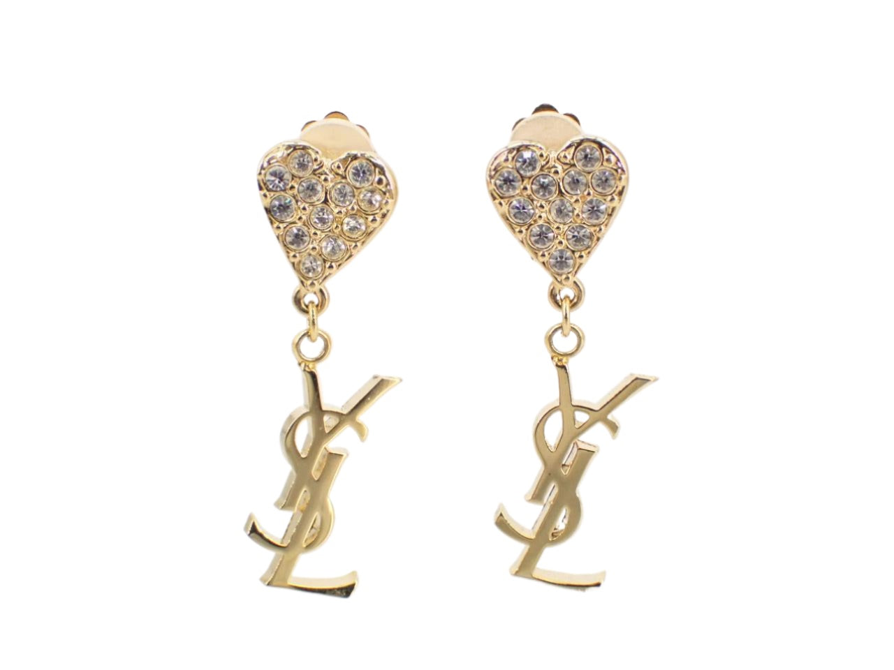 YSL Heart Logo Dangle Earrings 2652