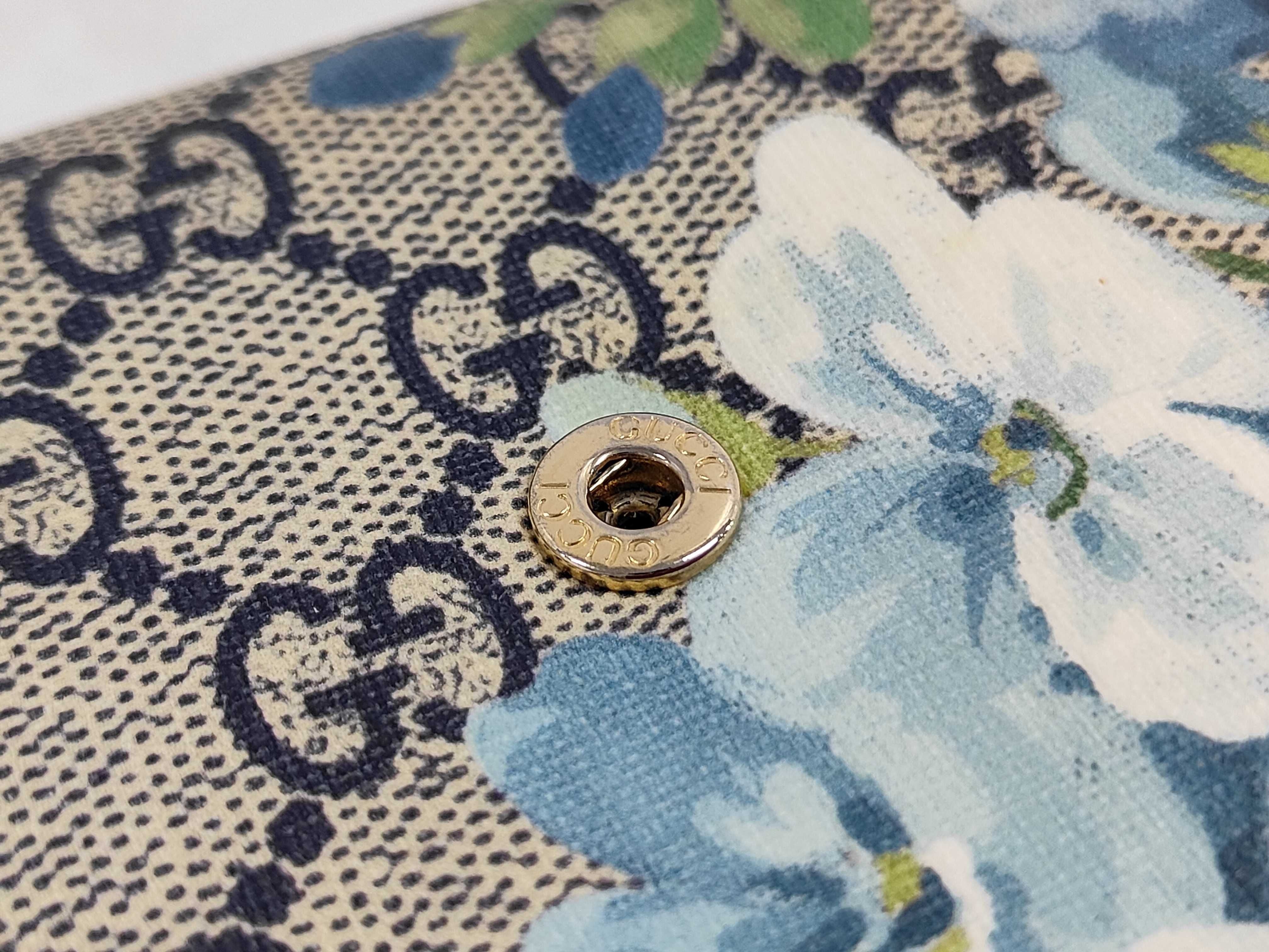 Gucci Blooms Long Wallet GG Supreme Blue 3440
