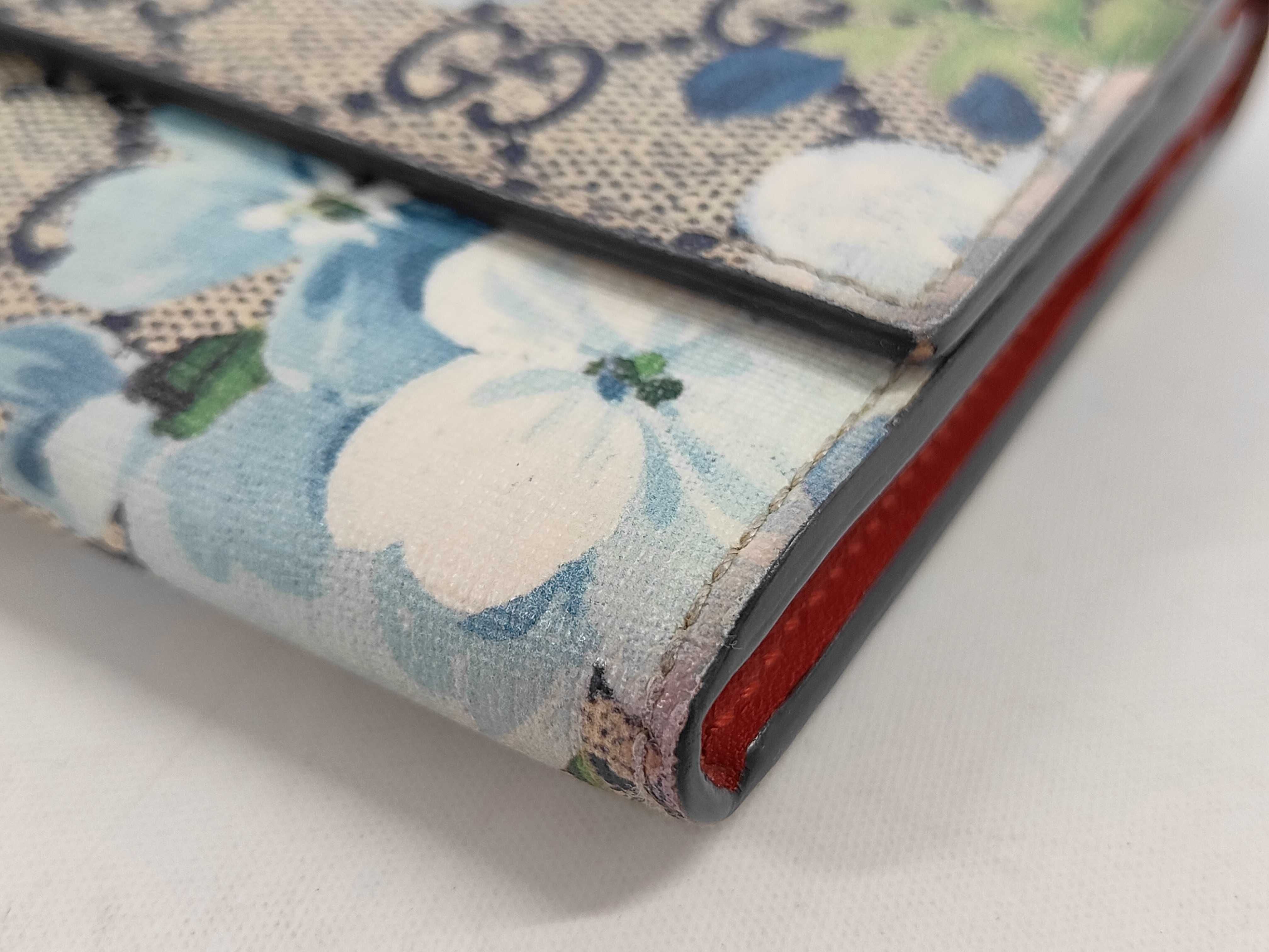 Gucci Blooms Long Wallet GG Supreme Blue 3440