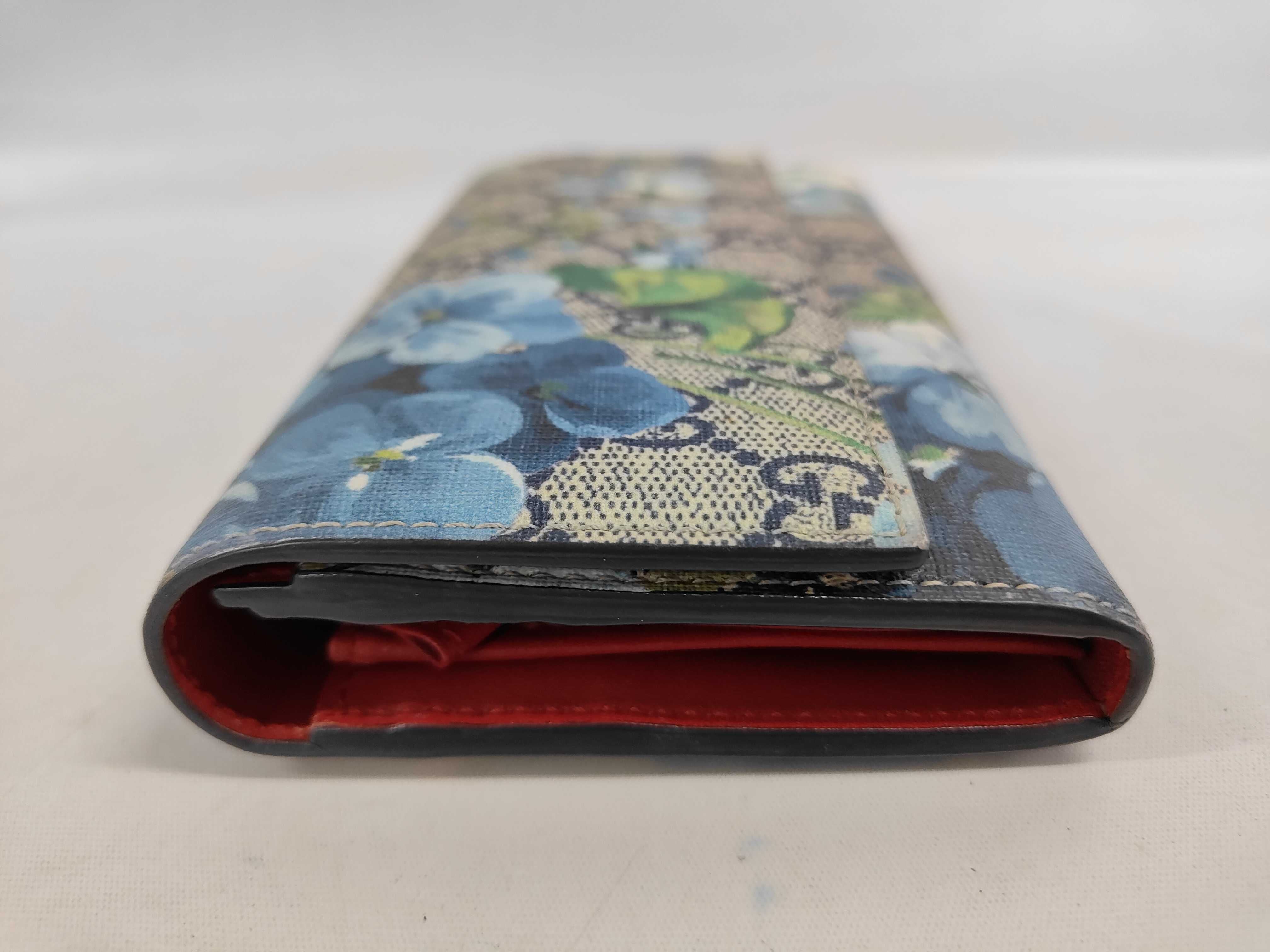 Gucci Blooms Long Wallet GG Supreme Blue 3440