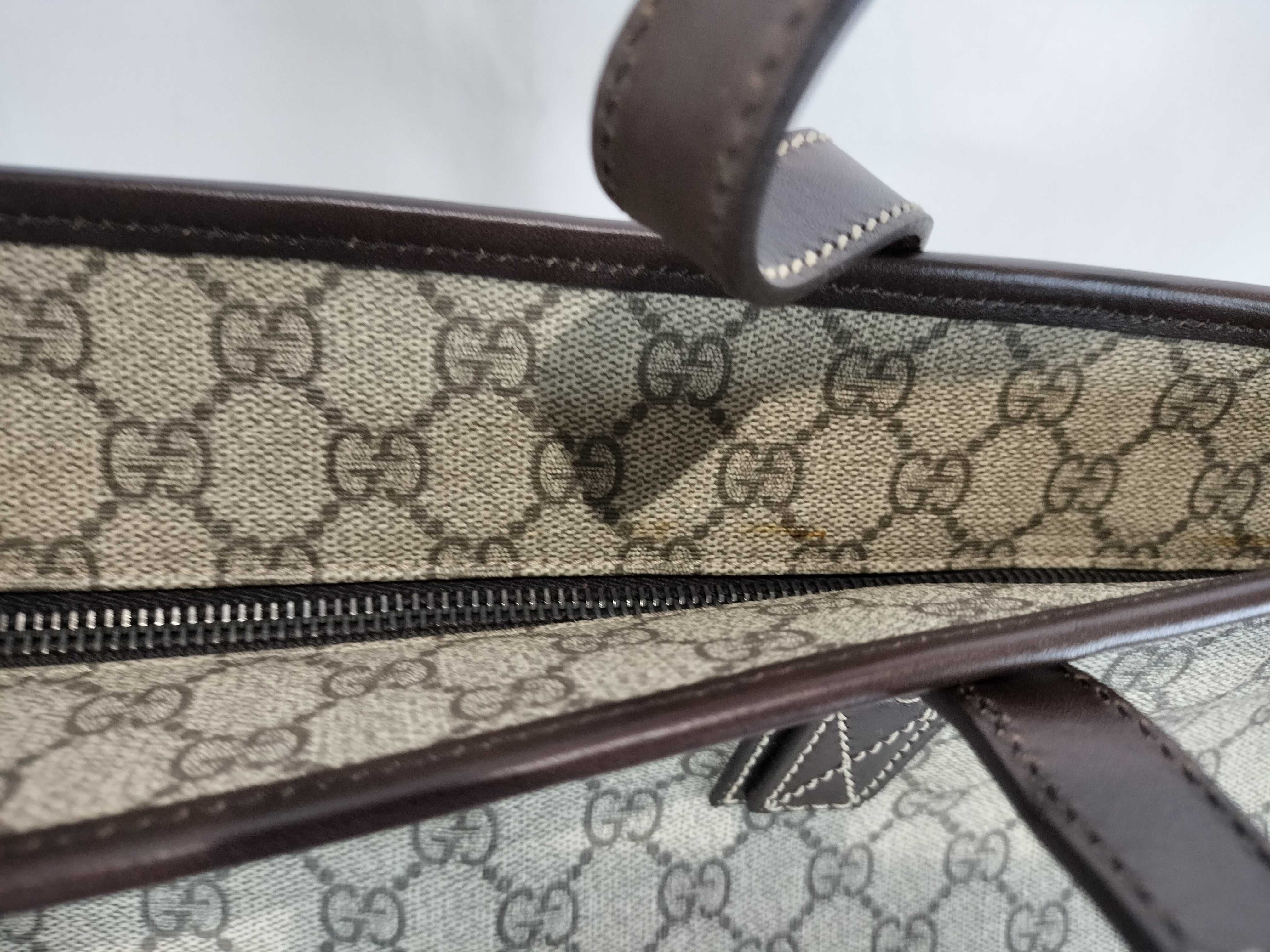 Gucci Shoulder Bag GG Supreme Leather Handles 3441