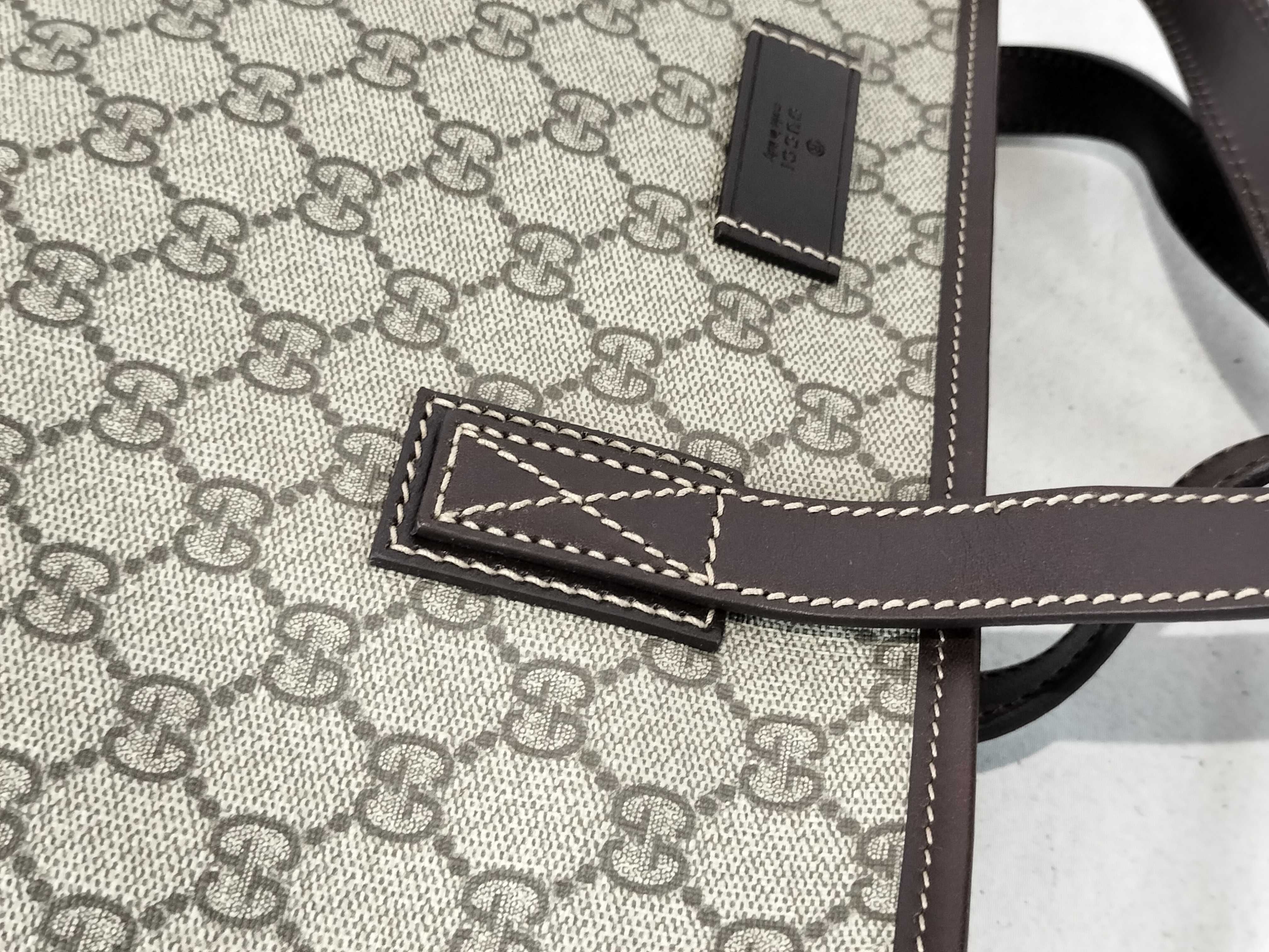 Gucci Shoulder Bag GG Supreme Leather Handles 3441