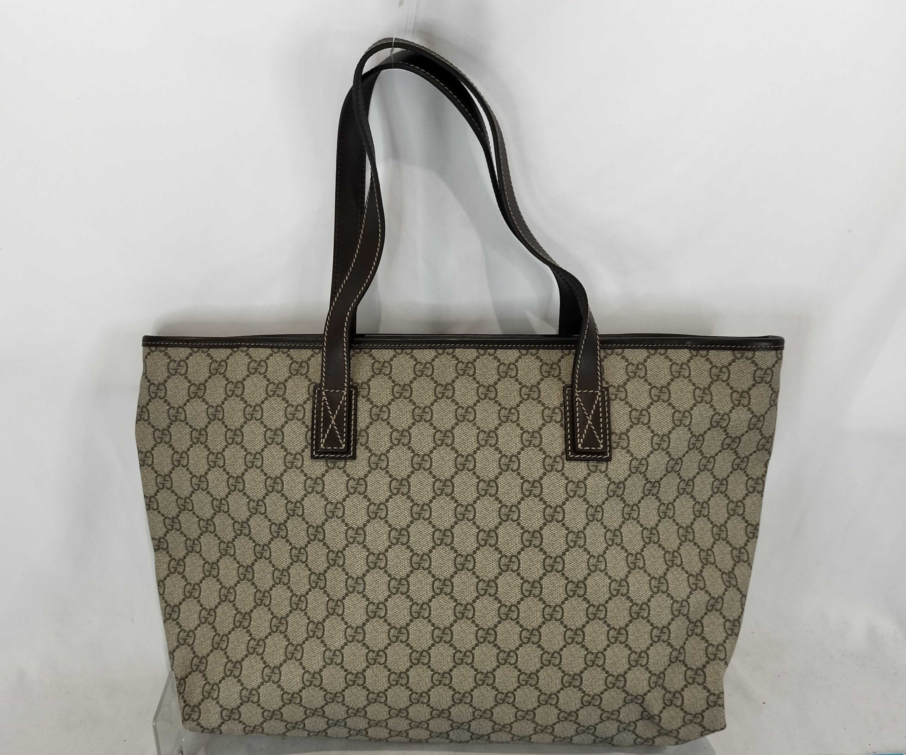 Gucci Shoulder Bag GG Supreme Leather Handles 3441