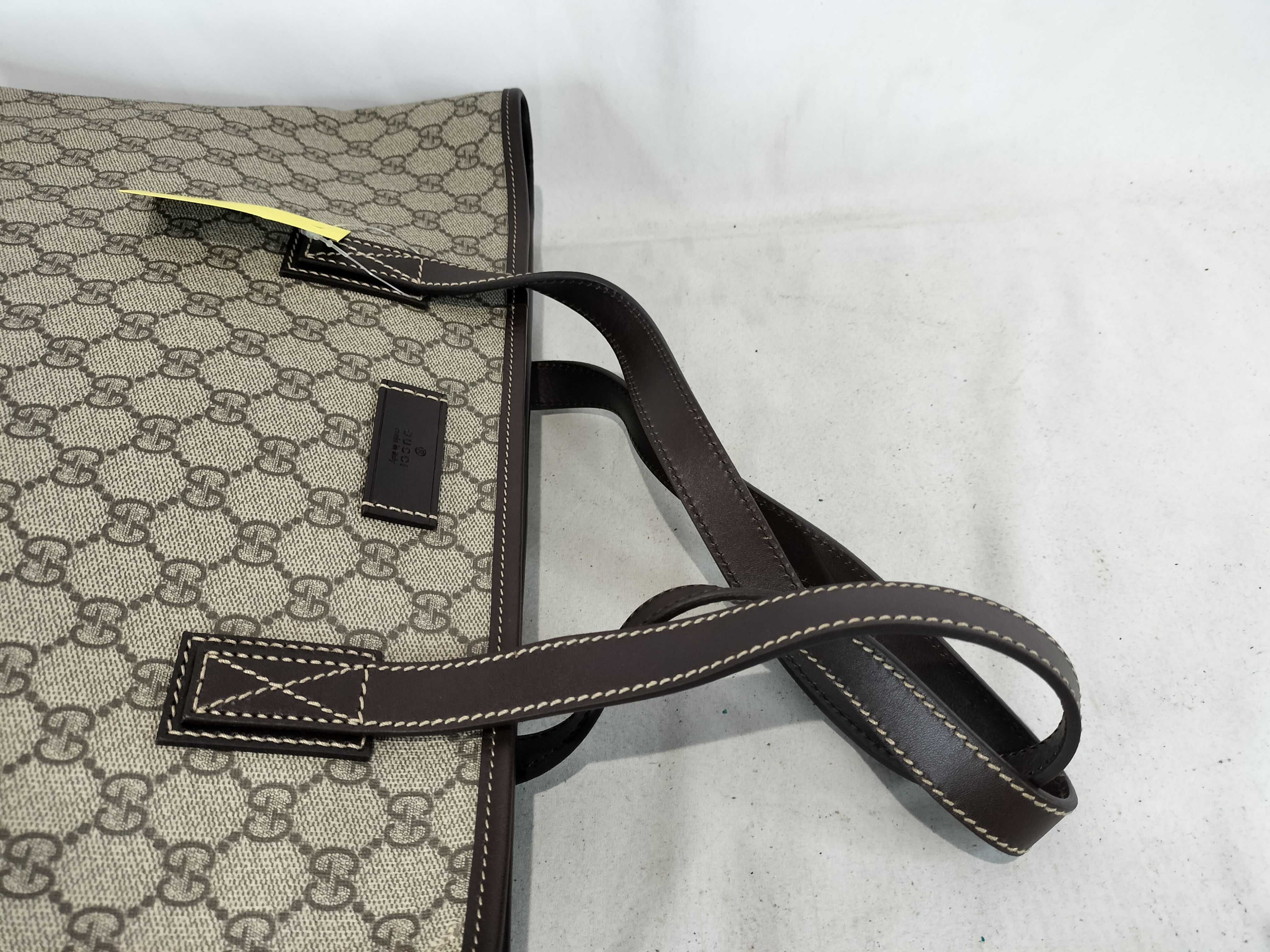 Gucci Shoulder Bag GG Supreme Leather Handles 3441