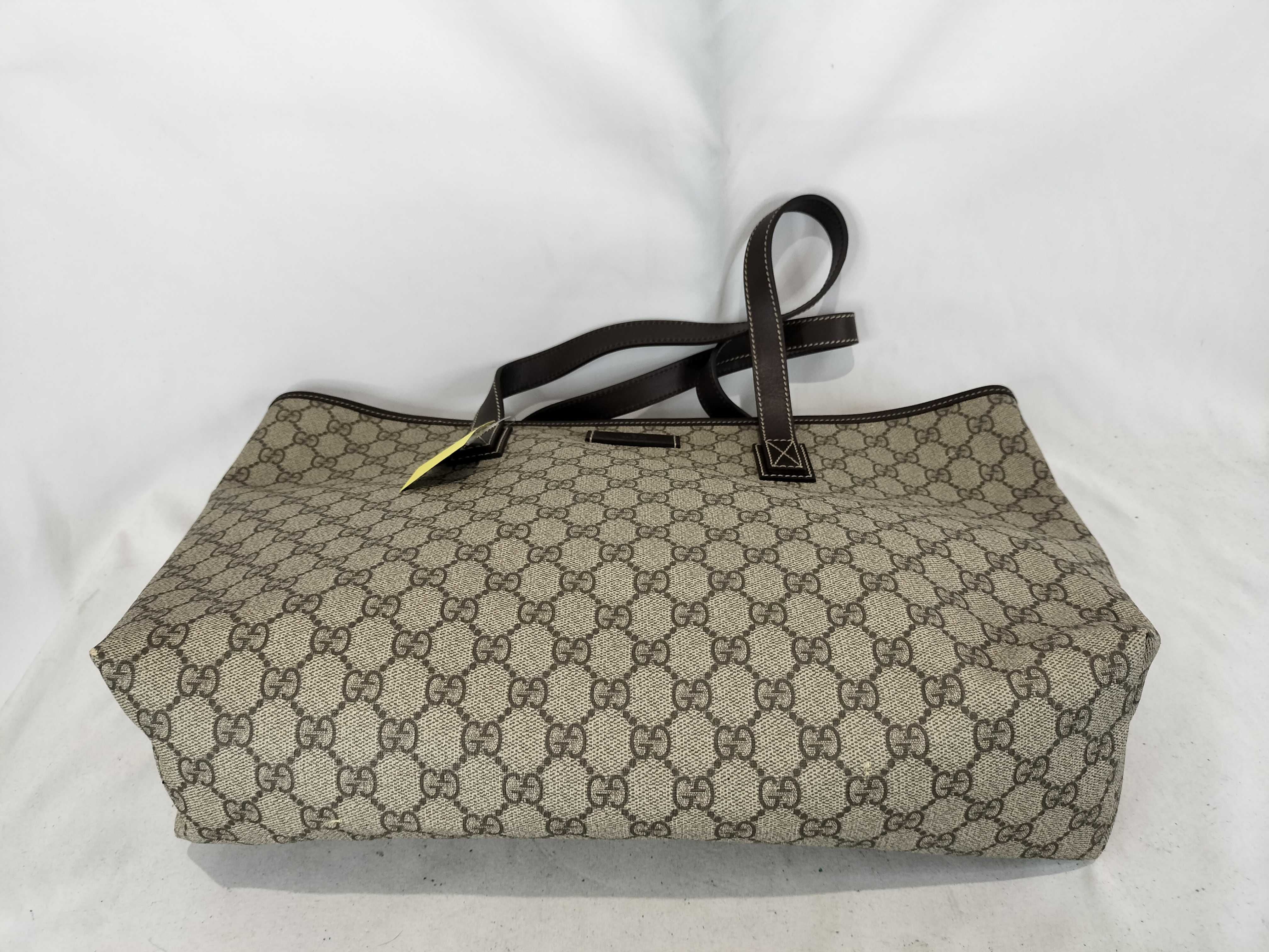 Gucci Shoulder Bag GG Supreme Leather Handles 3441