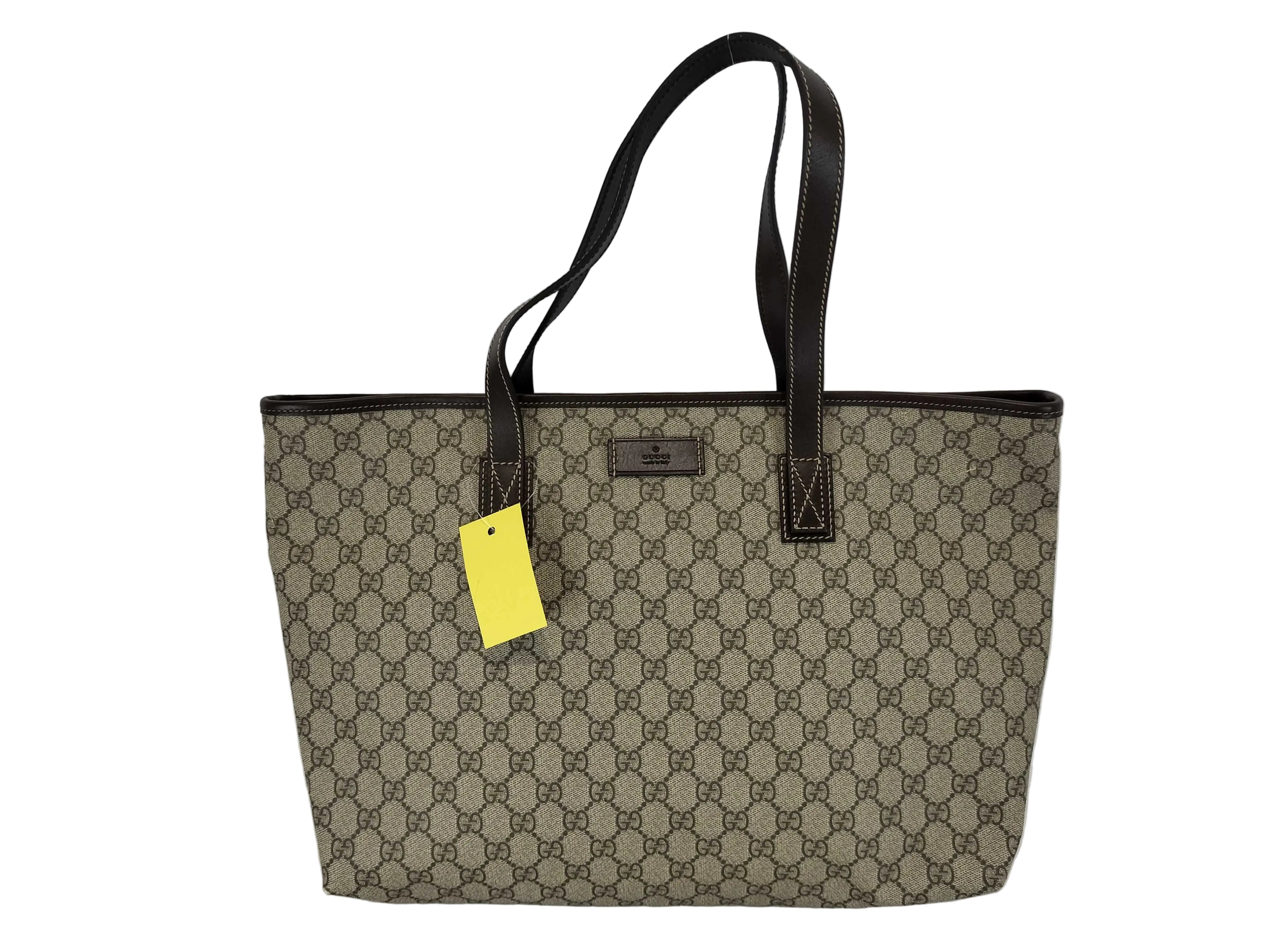 Gucci Shoulder Bag GG Supreme Leather Handles 3441
