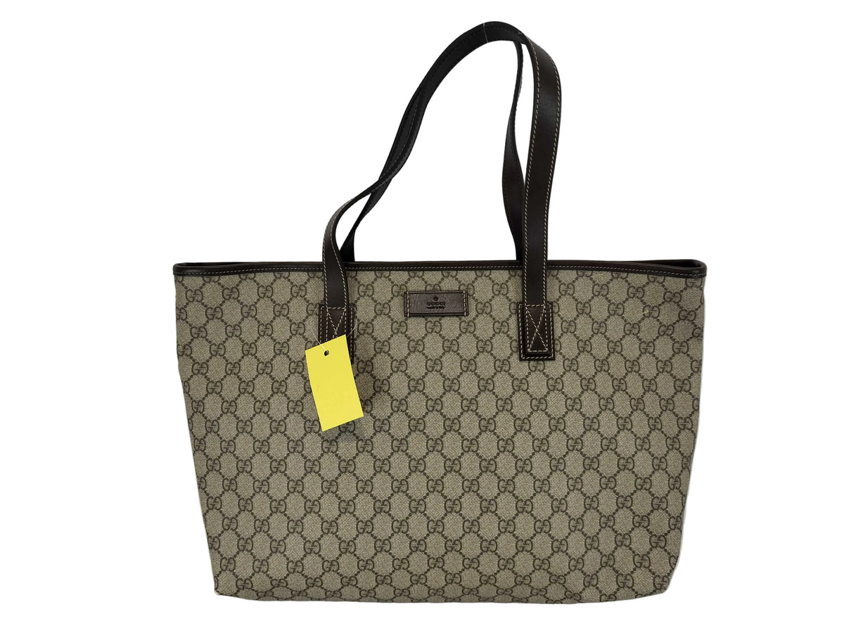 Gucci Shoulder Bag GG Supreme Leather Handles 3441