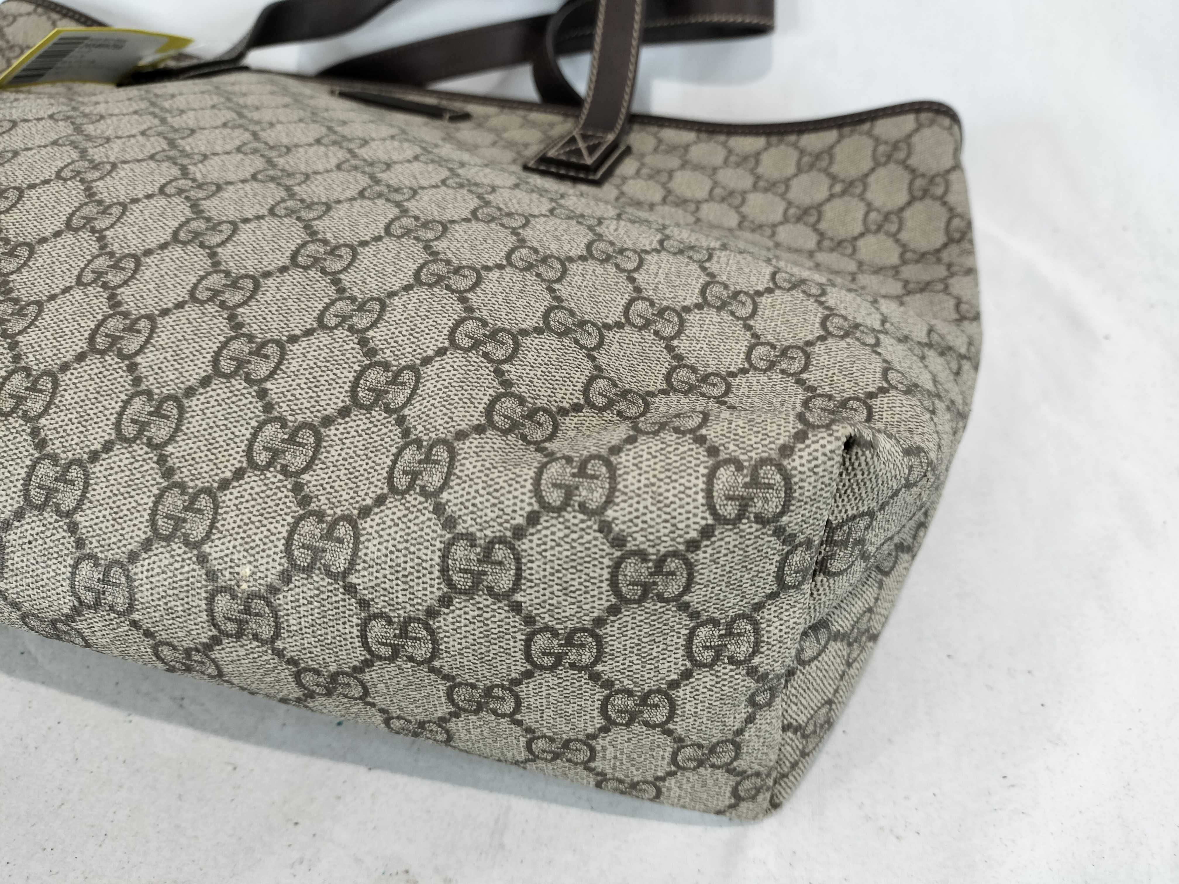 Gucci Shoulder Bag GG Supreme Leather Handles 3441