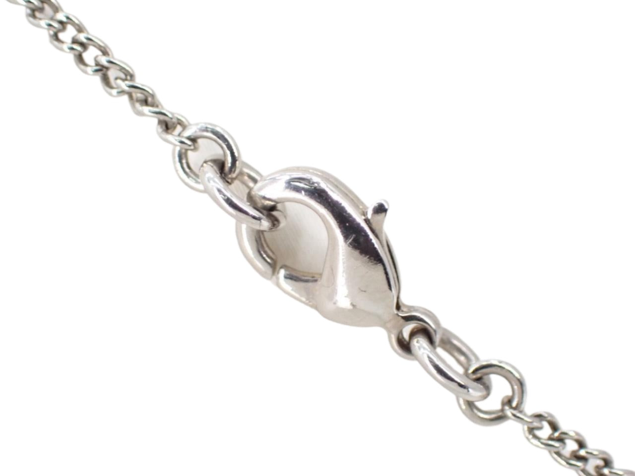 Chanel CC Rhinestone Silver Necklace  2654