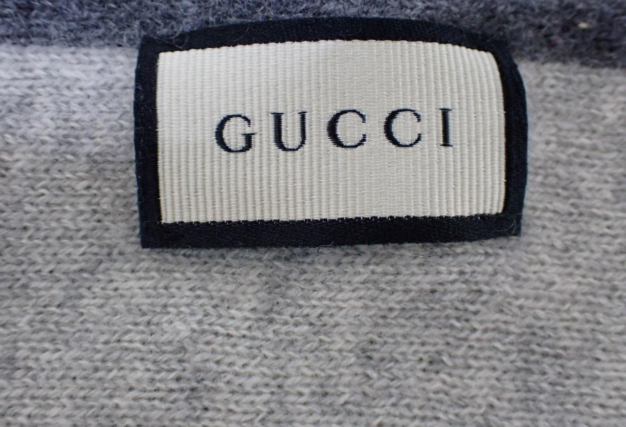 Gucci Muffler Scarf Grey Cashmere 2669