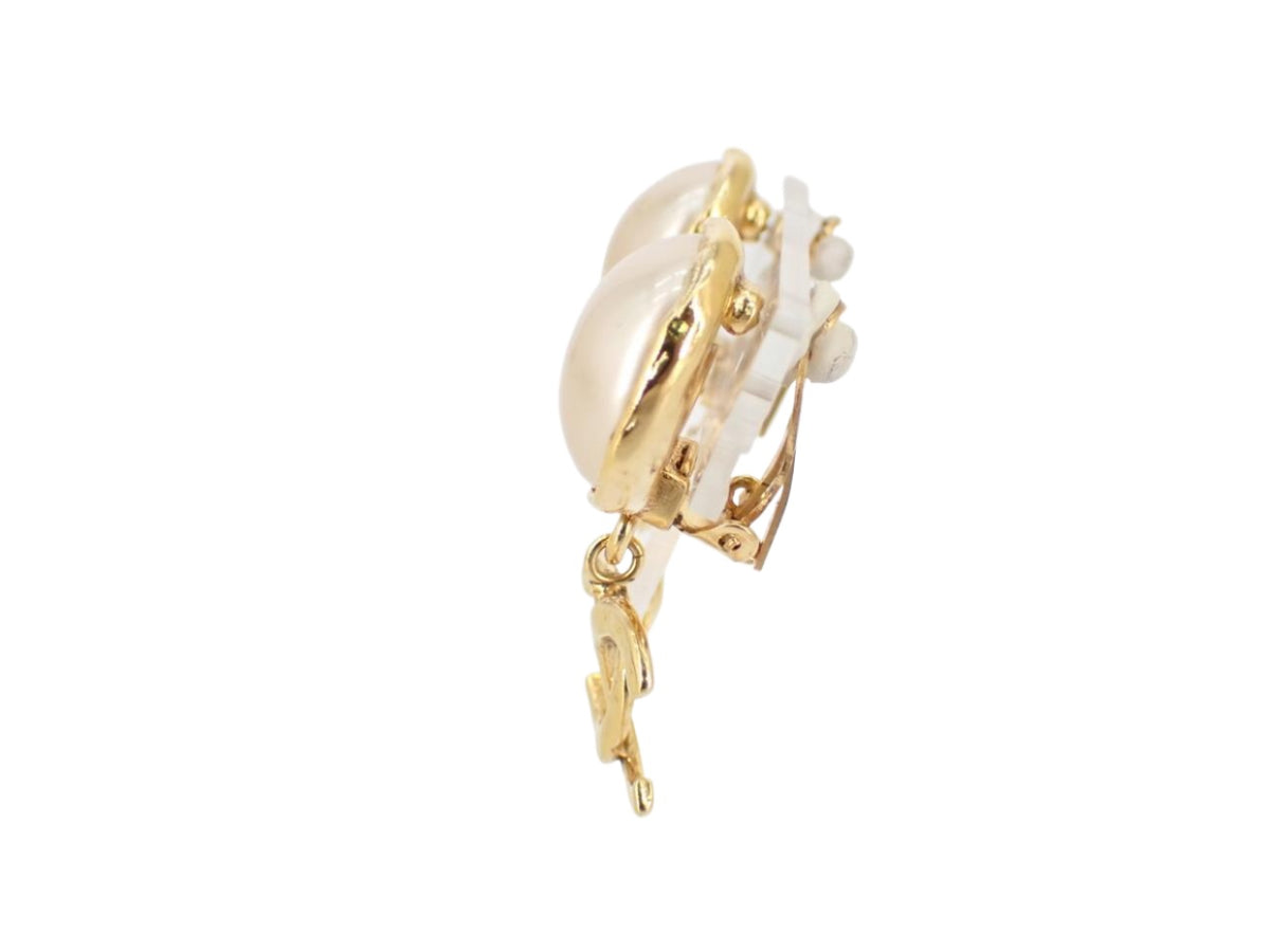 Chanel Pearl CC Dangle Earrings 2685