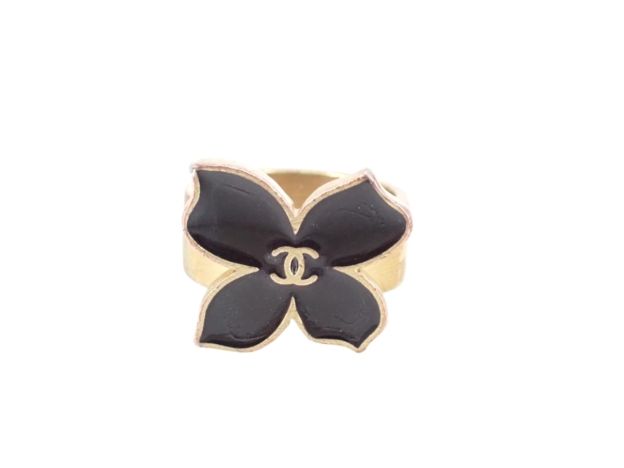 Chanel Camelia CC Gold Ring 2704