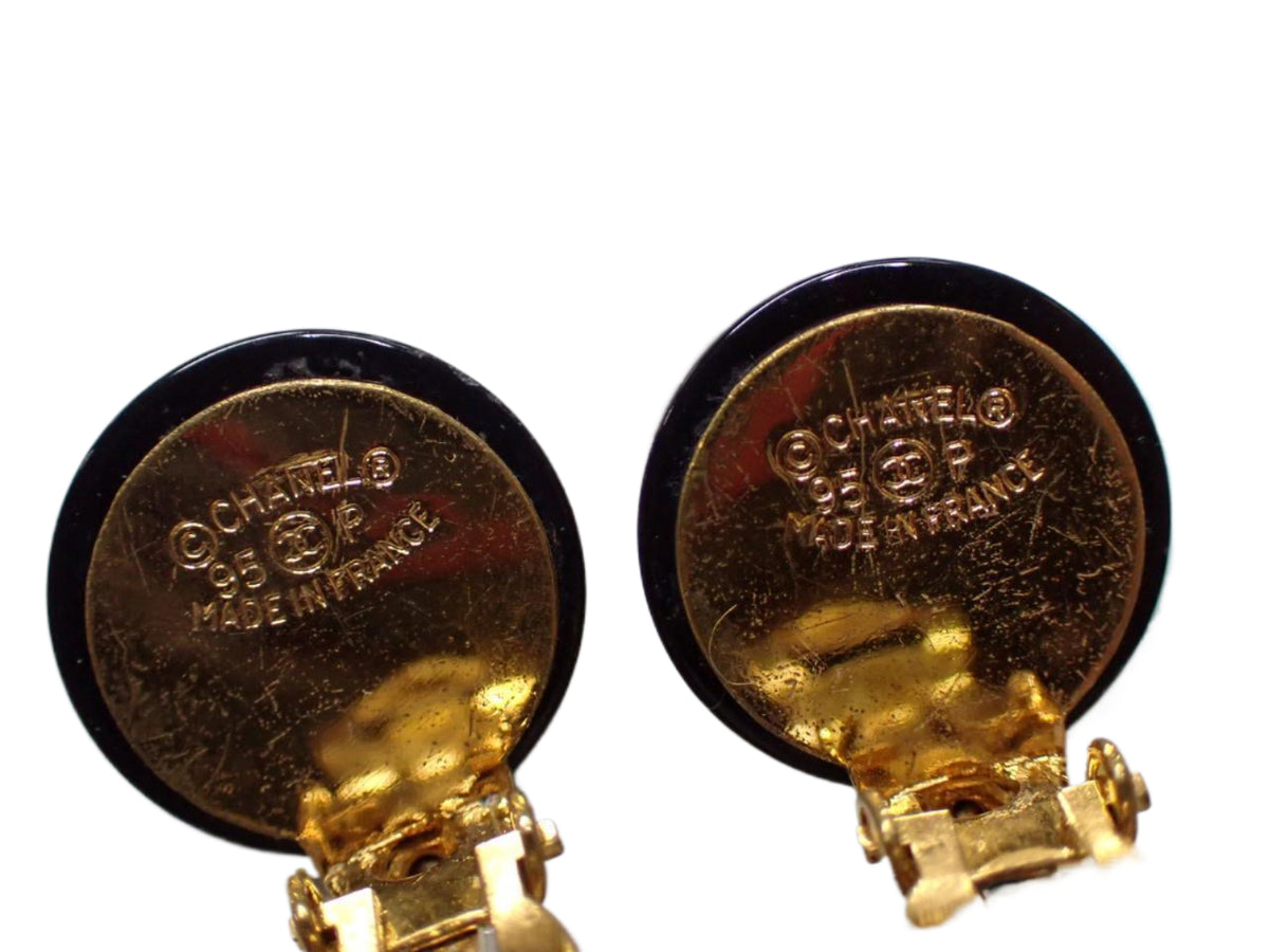 Chanel CC Round Pearl Drop Earrings 2724