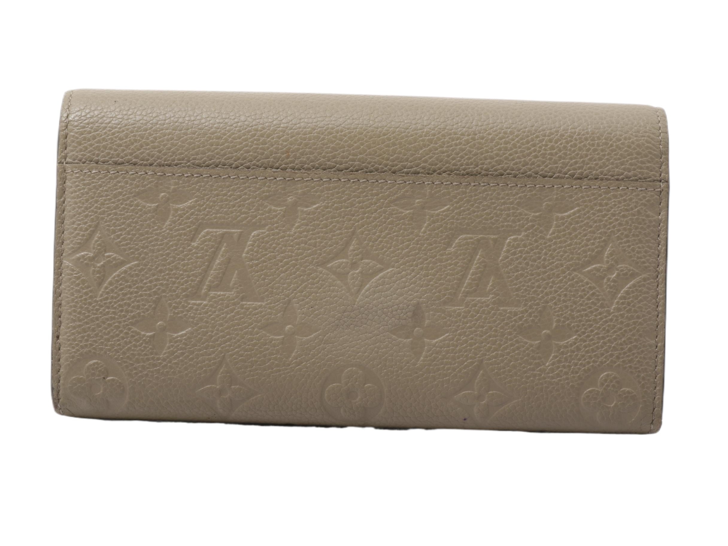 Louis Vuitton Sarah Wallet NM Beige Empreinte 2791