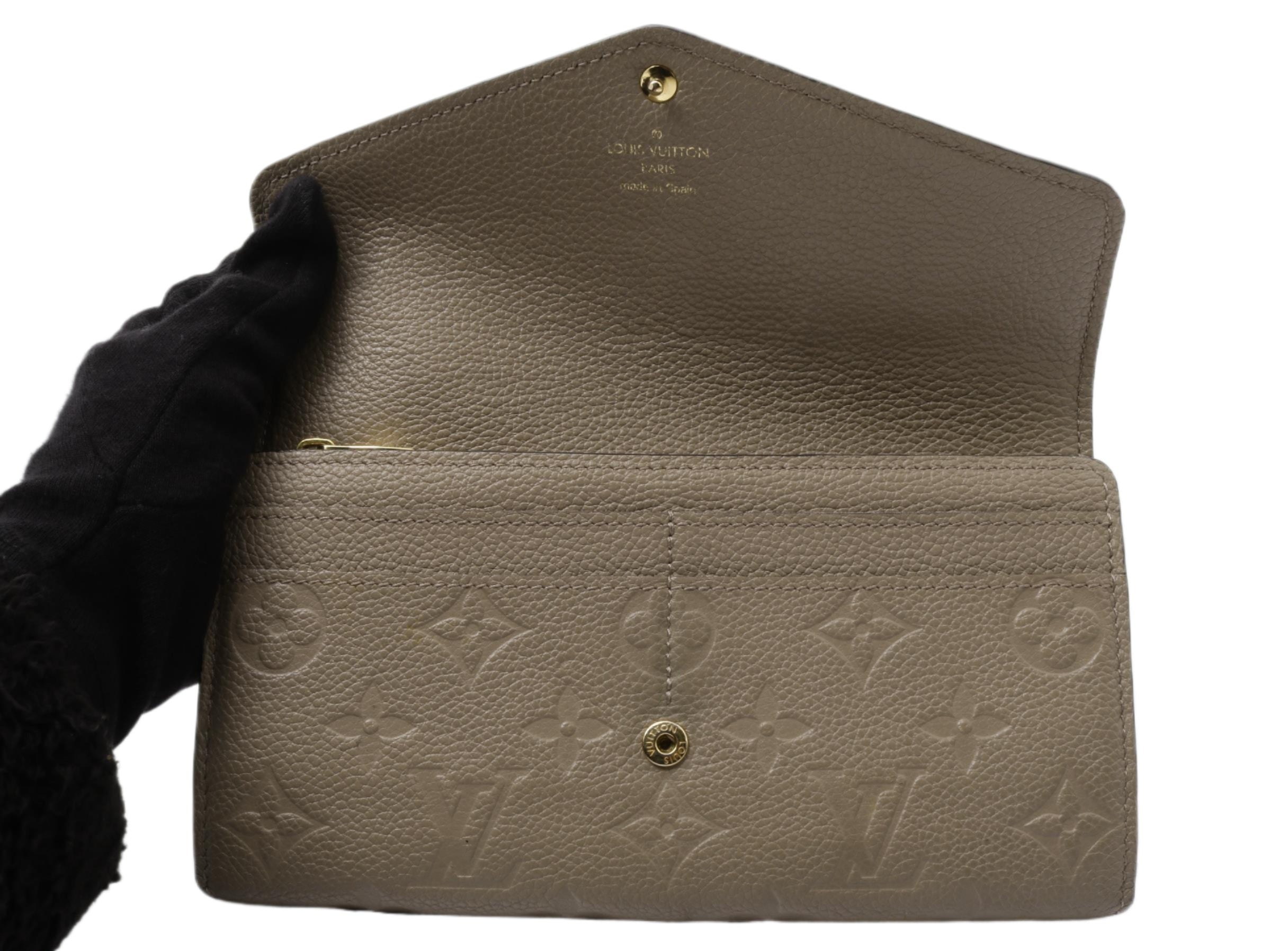 Louis Vuitton Sarah Wallet NM Beige Empreinte 2791