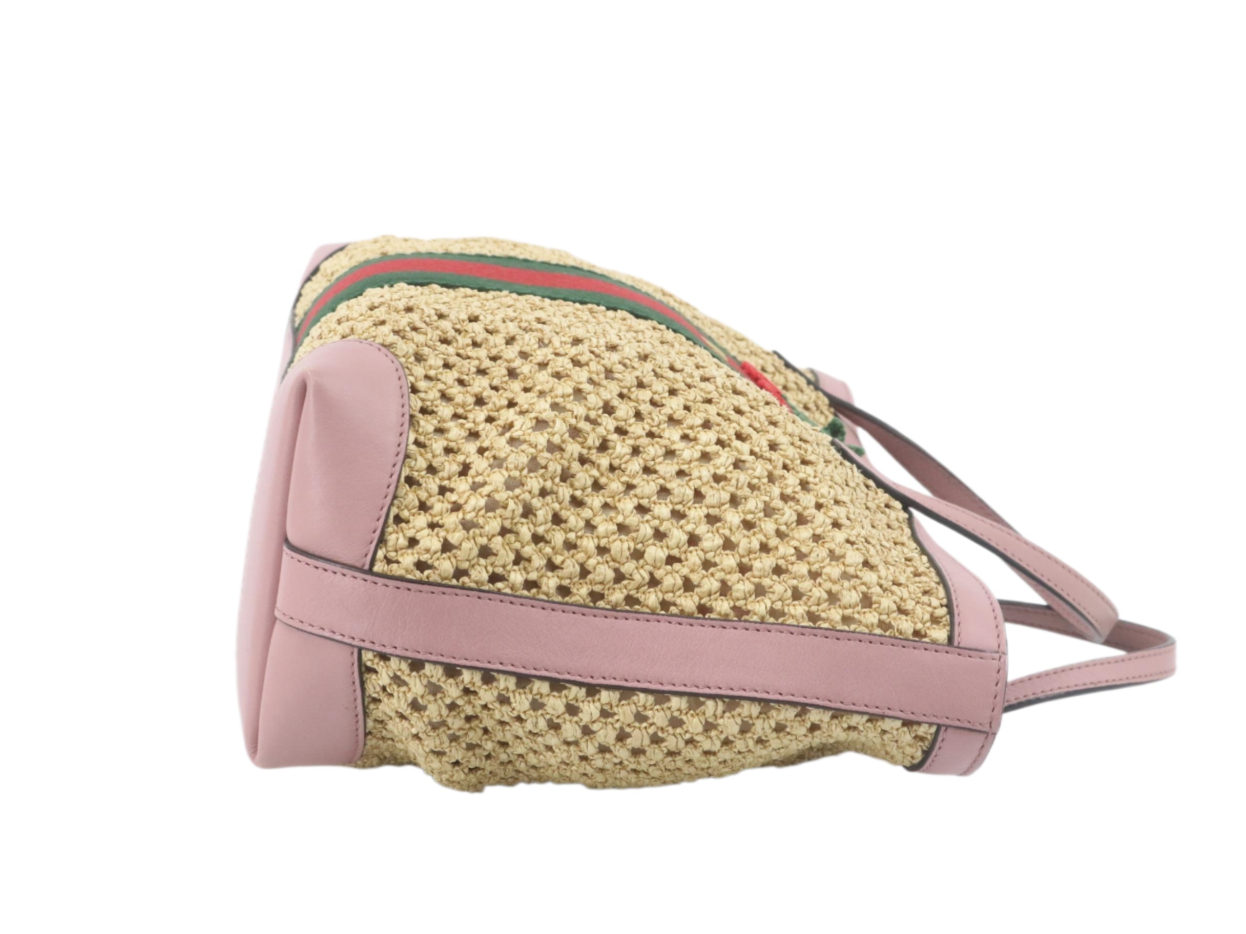 Gucci Raffia Kids Tote Cherries 2809