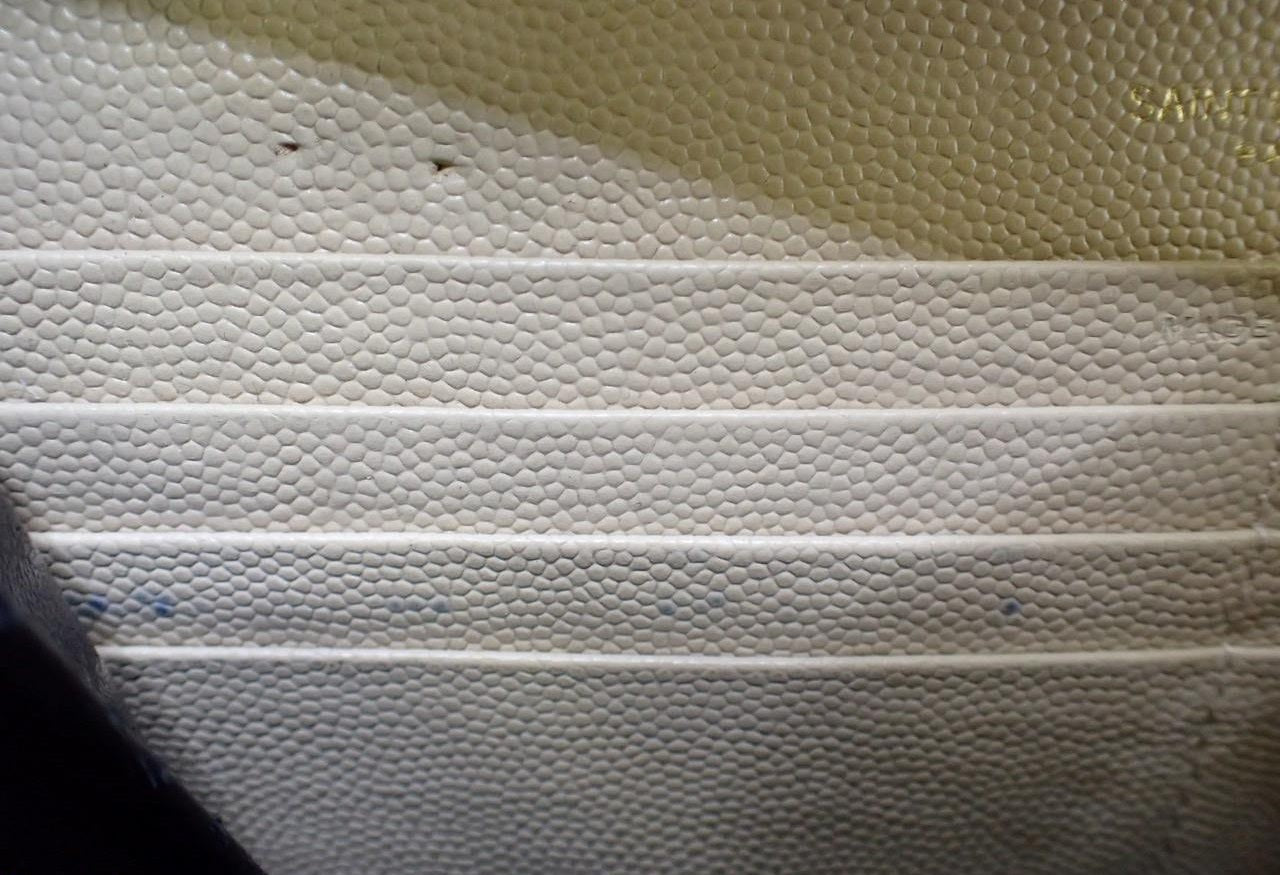 YSL Logo Cassandra Flap Wallet Beige 2817