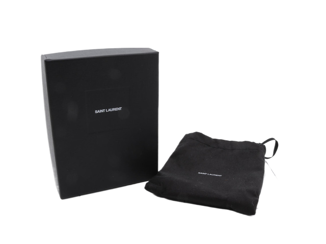 YSL Cassandra Trifold Coin Wallet Black 2857