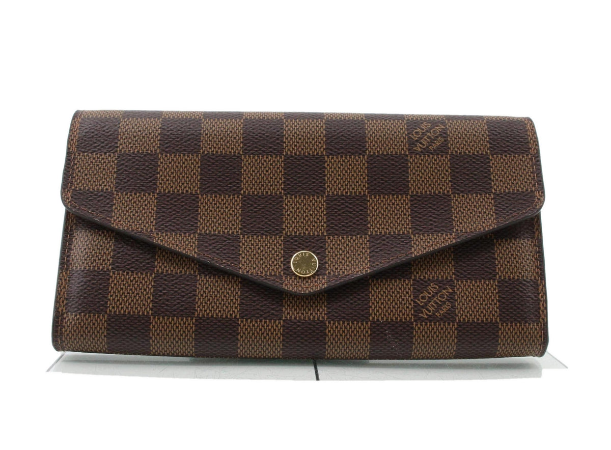 Louis Vuitton Sarah NM Wallet Damier Ebene Rose Ballerine 3502