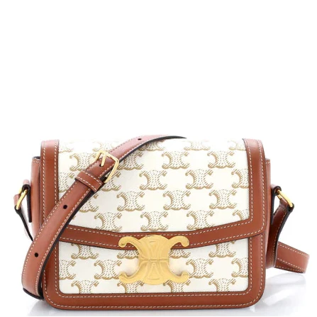 Celine Teen Triomphe White Canvas