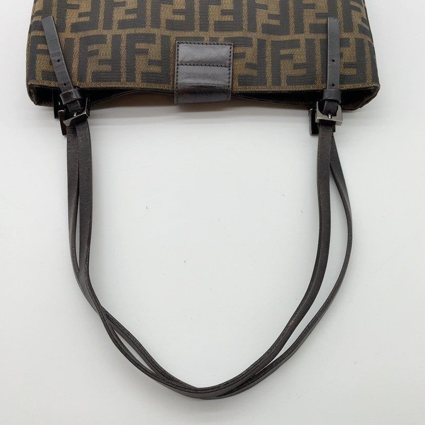 Fendi Mamma Baguette Zucca Canvas Leather 3372
