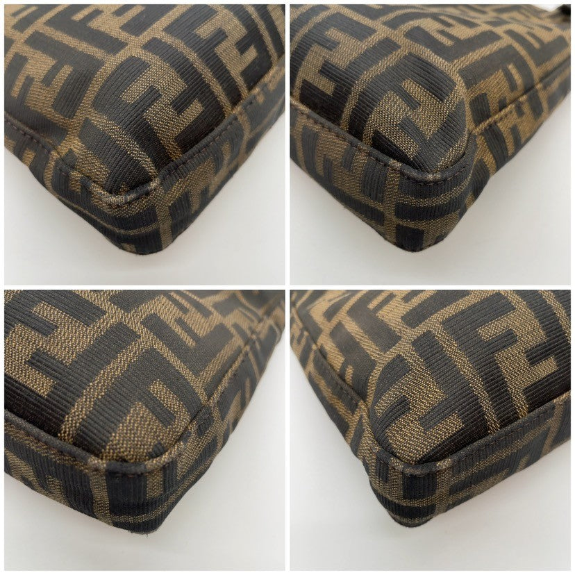 Fendi Mamma Baguette Zucca Canvas Leather 3372