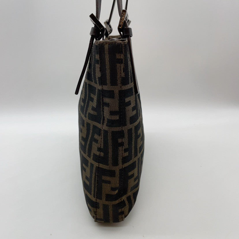 Fendi Mamma Baguette Zucca Canvas Leather 3372
