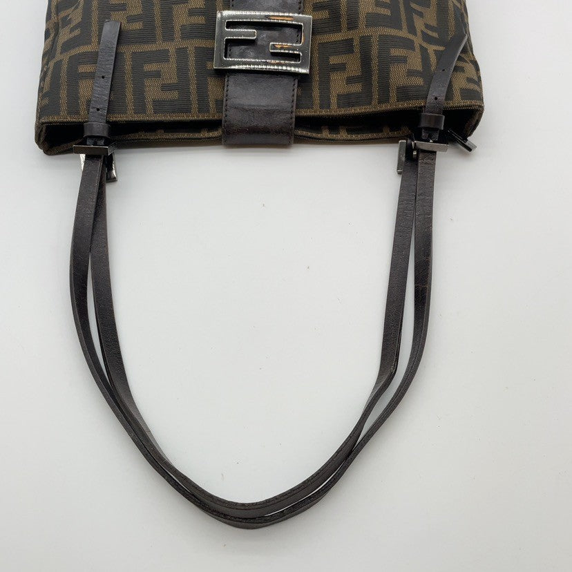 Fendi Mamma Baguette Zucca Canvas Leather 3372