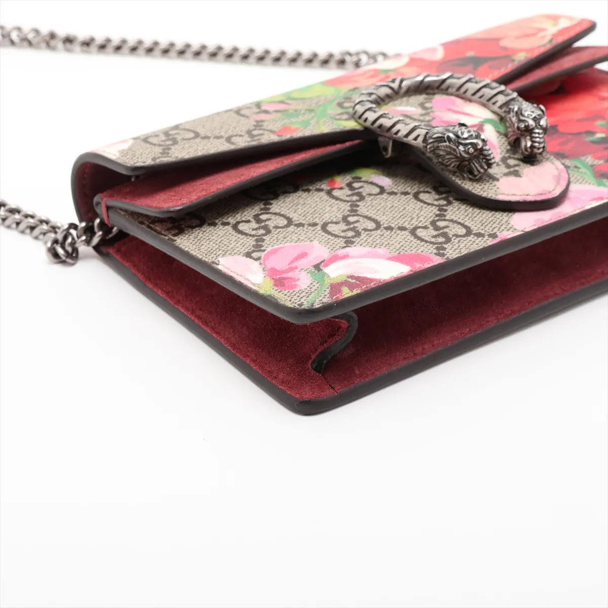 Gucci Dionysus Super Mini GG Blooms Pink Shoulder Bag 3520