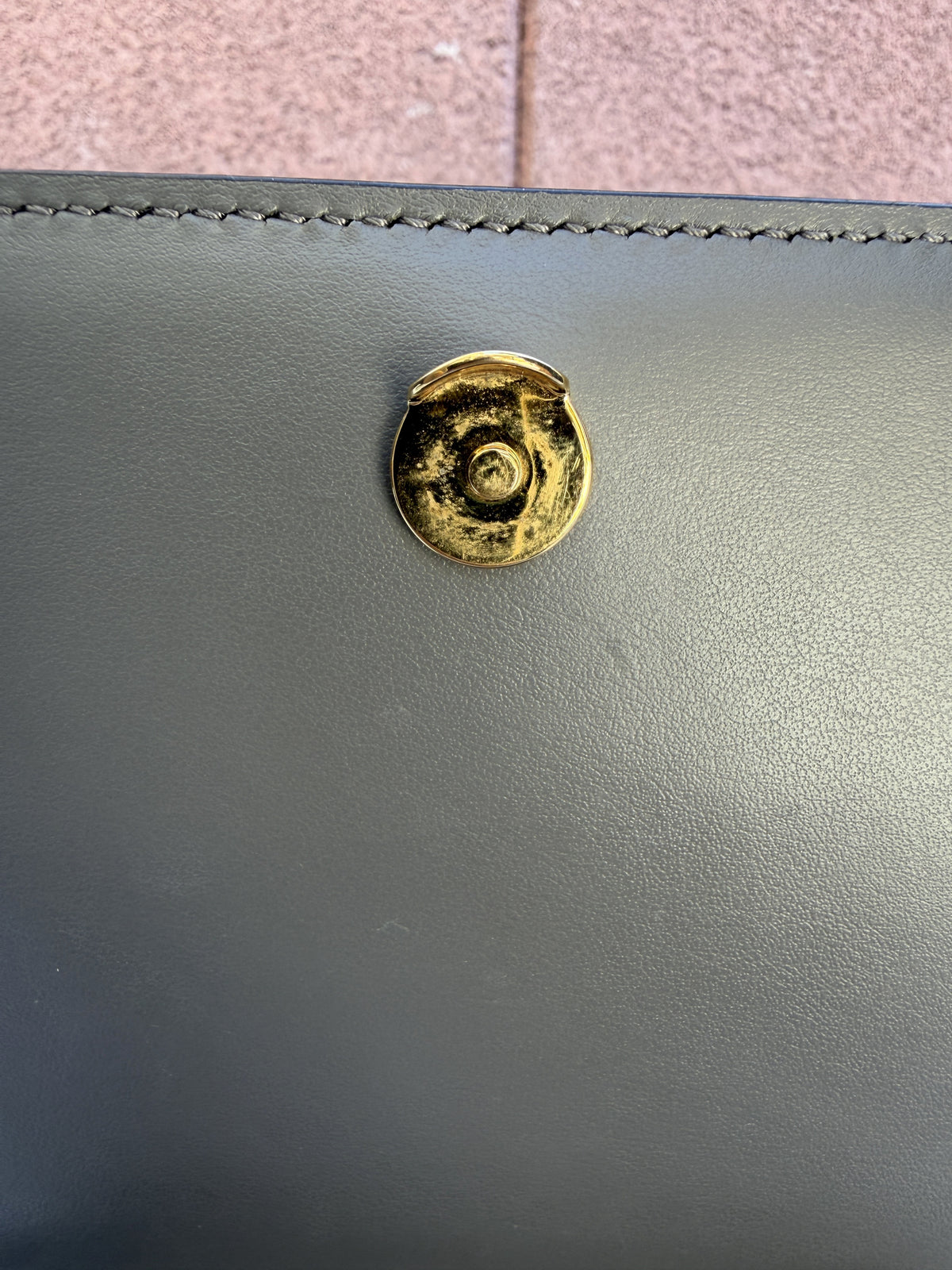 Prada Chain Crossbody Gray Saffiano Leather 3506
