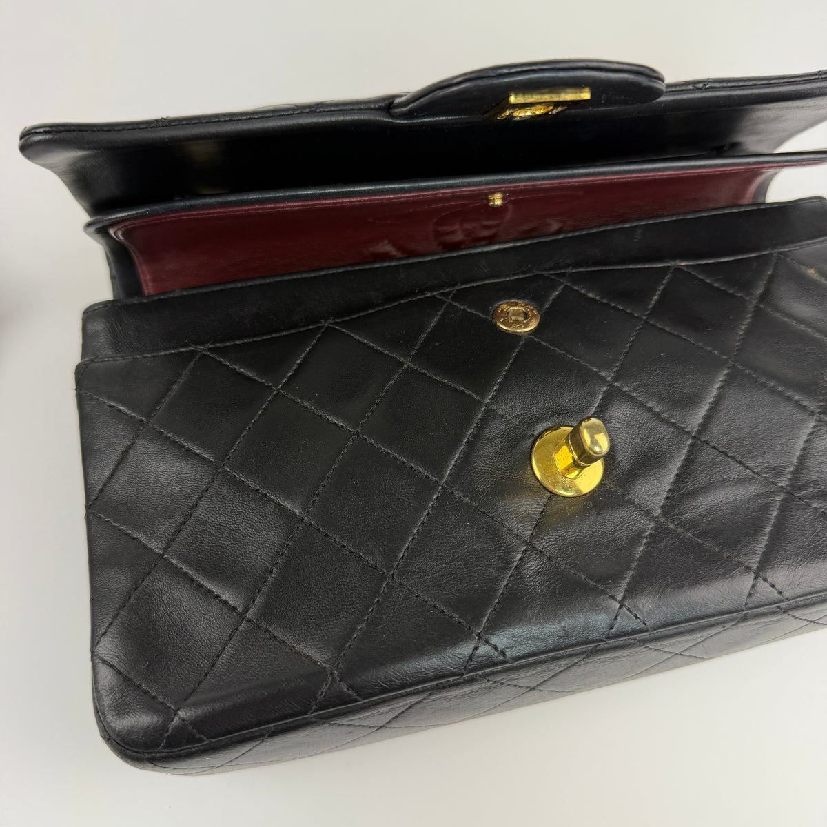 Chanel Small Double Flap Black Lambskin GHW 3031