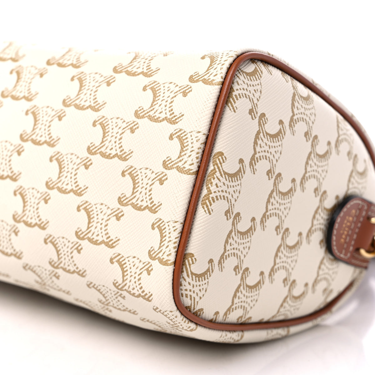 Celine Small Boston Bag White Triomphe