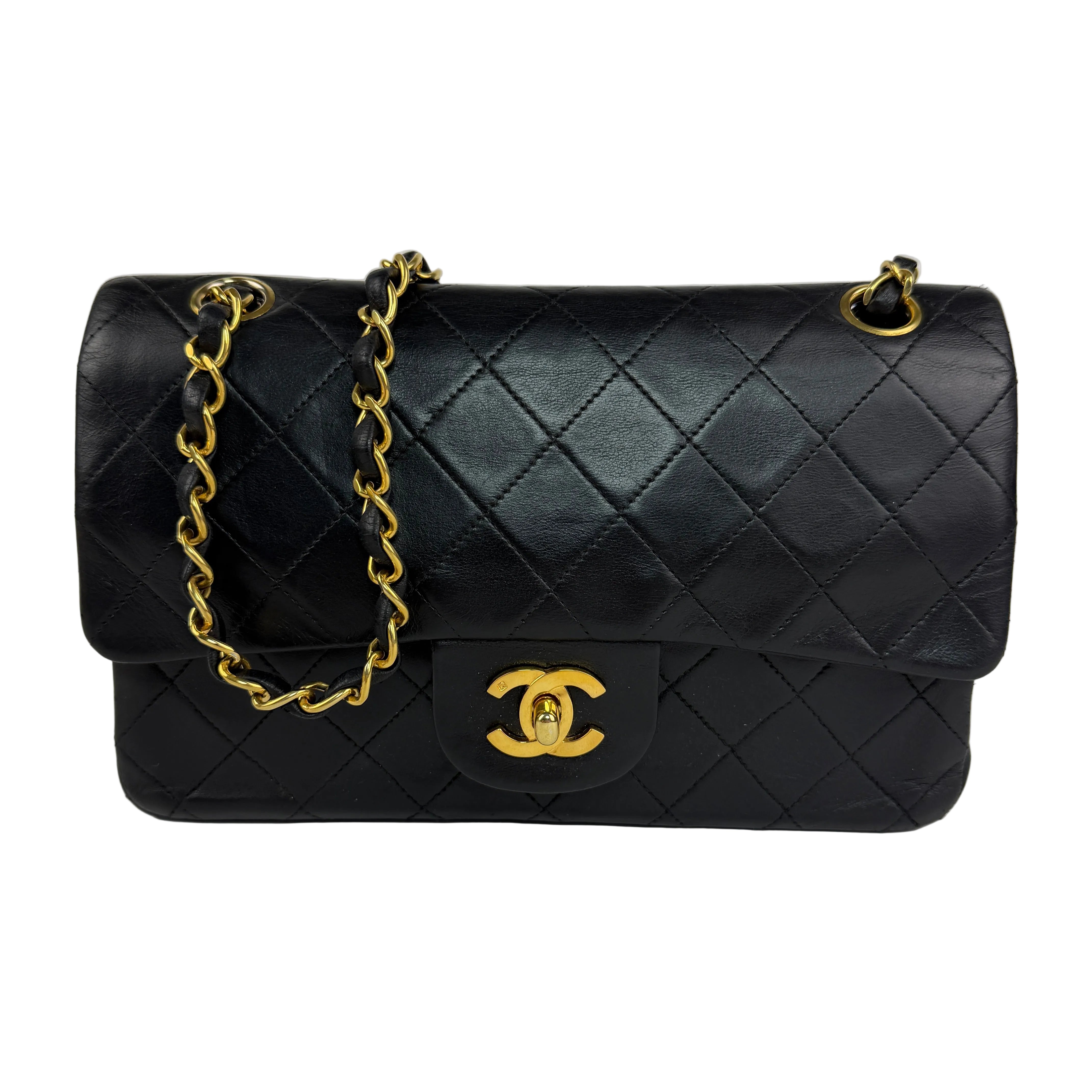 Chanel Small Double Flap Black Lambskin GHW 3031