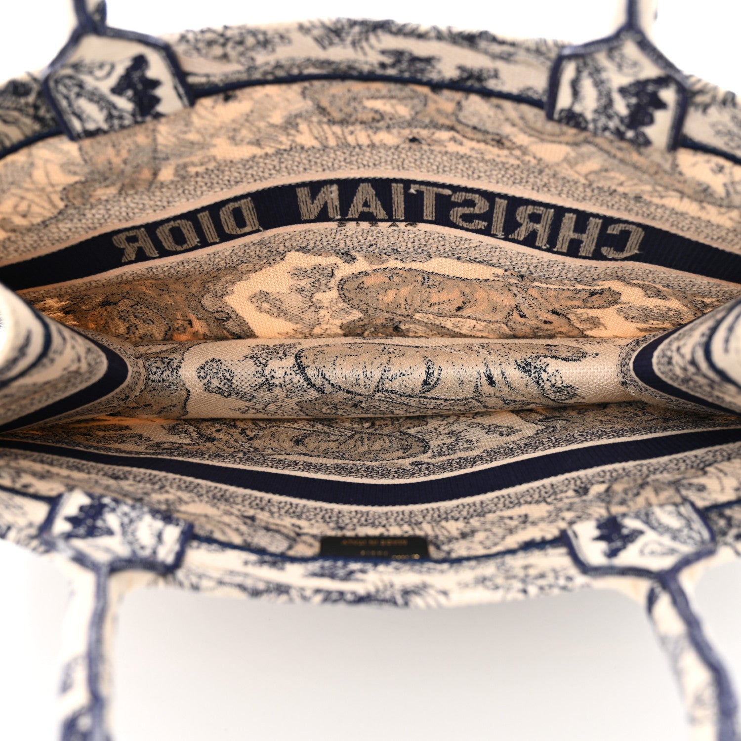 Dior Medium Book Tote Navy Toile de Jouy