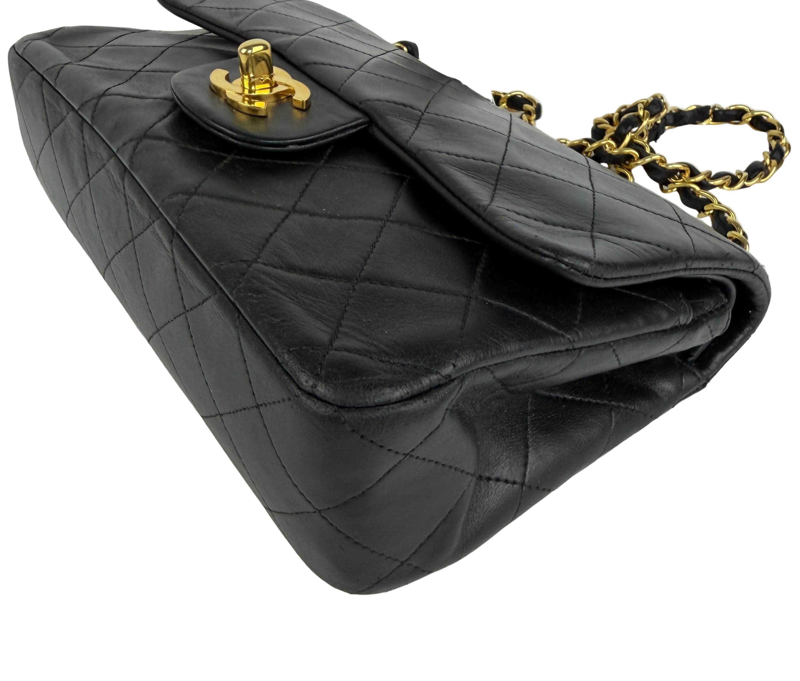 Chanel Small Double Flap Black Lambskin GHW 3031