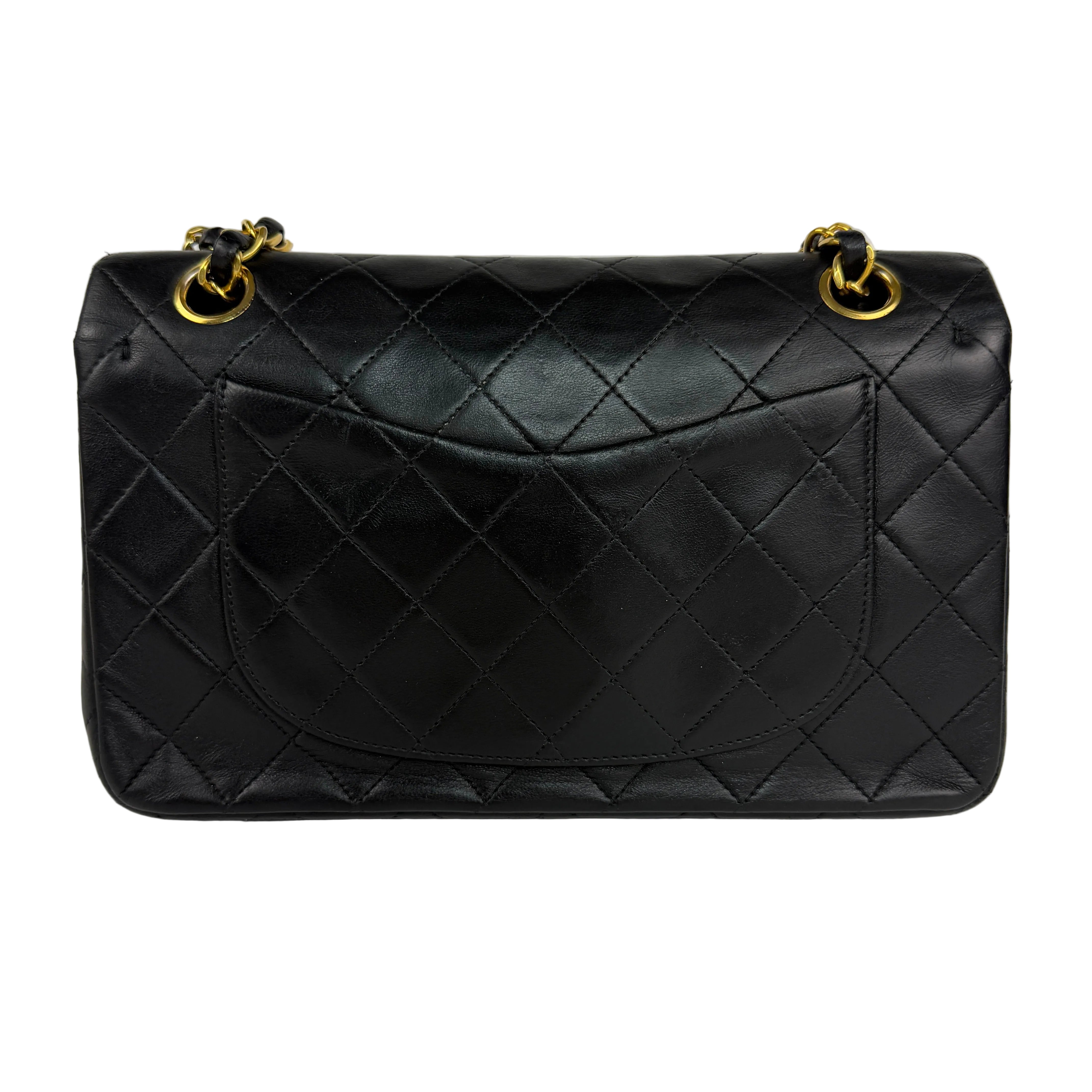 Chanel Small Double Flap Black Lambskin GHW 3031